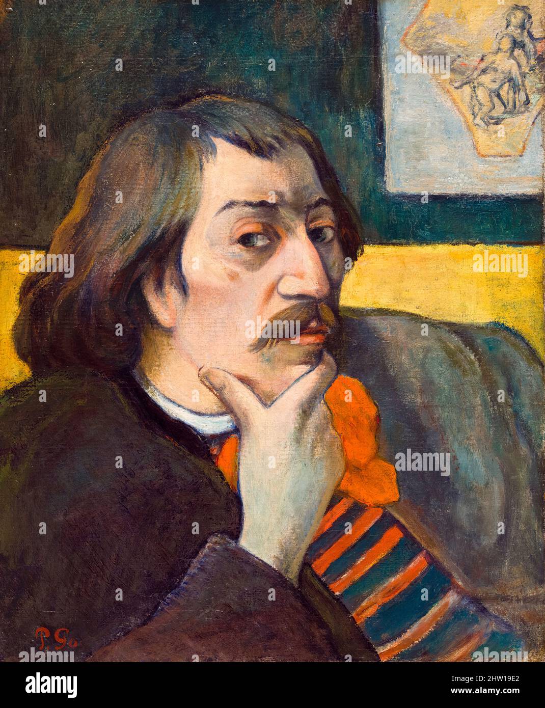 Paul Gauguin (1848-1903), peinture autoportrait à l'huile sur toile, vers 1893 Banque D'Images