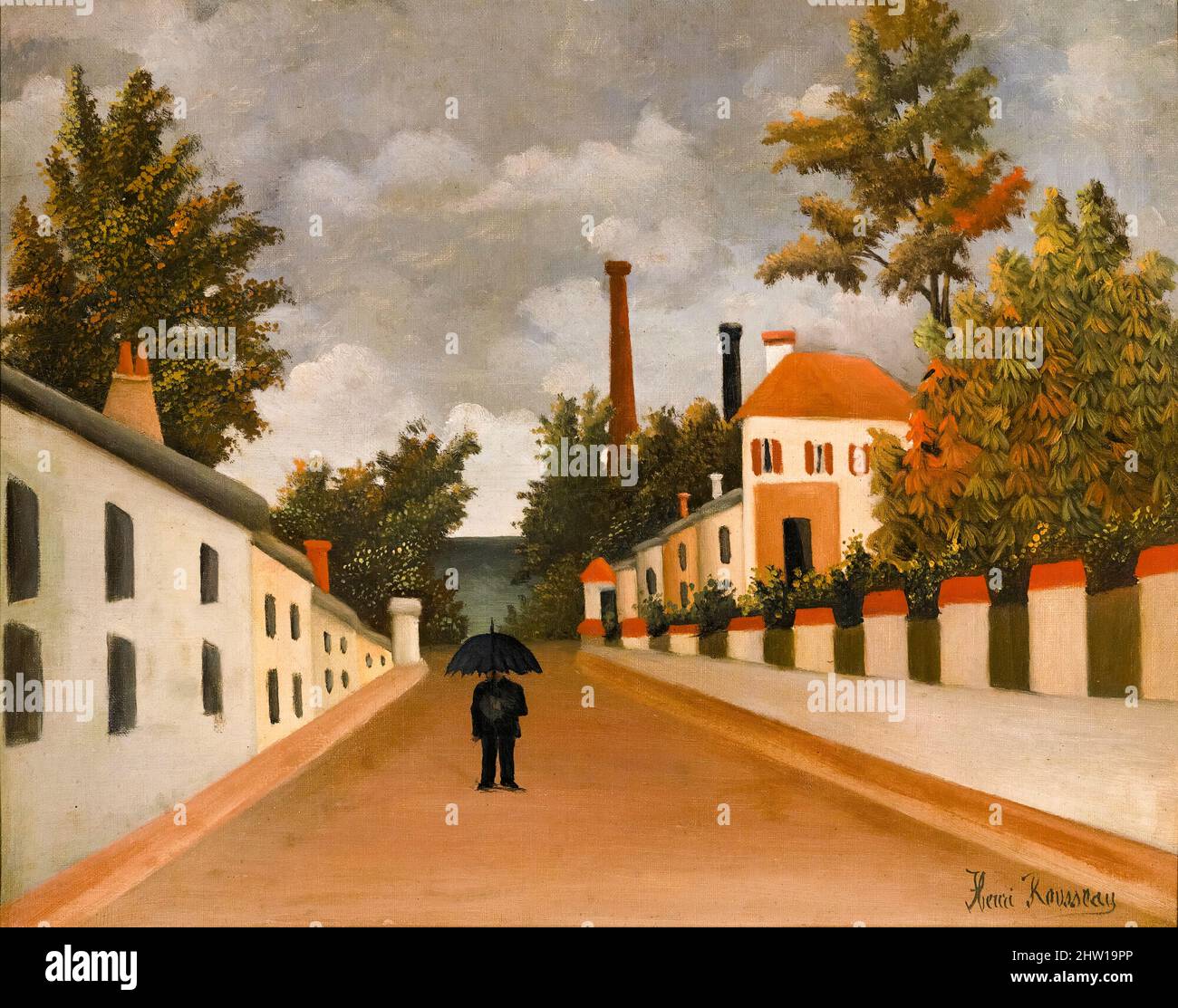 Henri Rousseau, vue des environs de Paris, peinture à l'huile sur toile, vers 1900 Banque D'Images