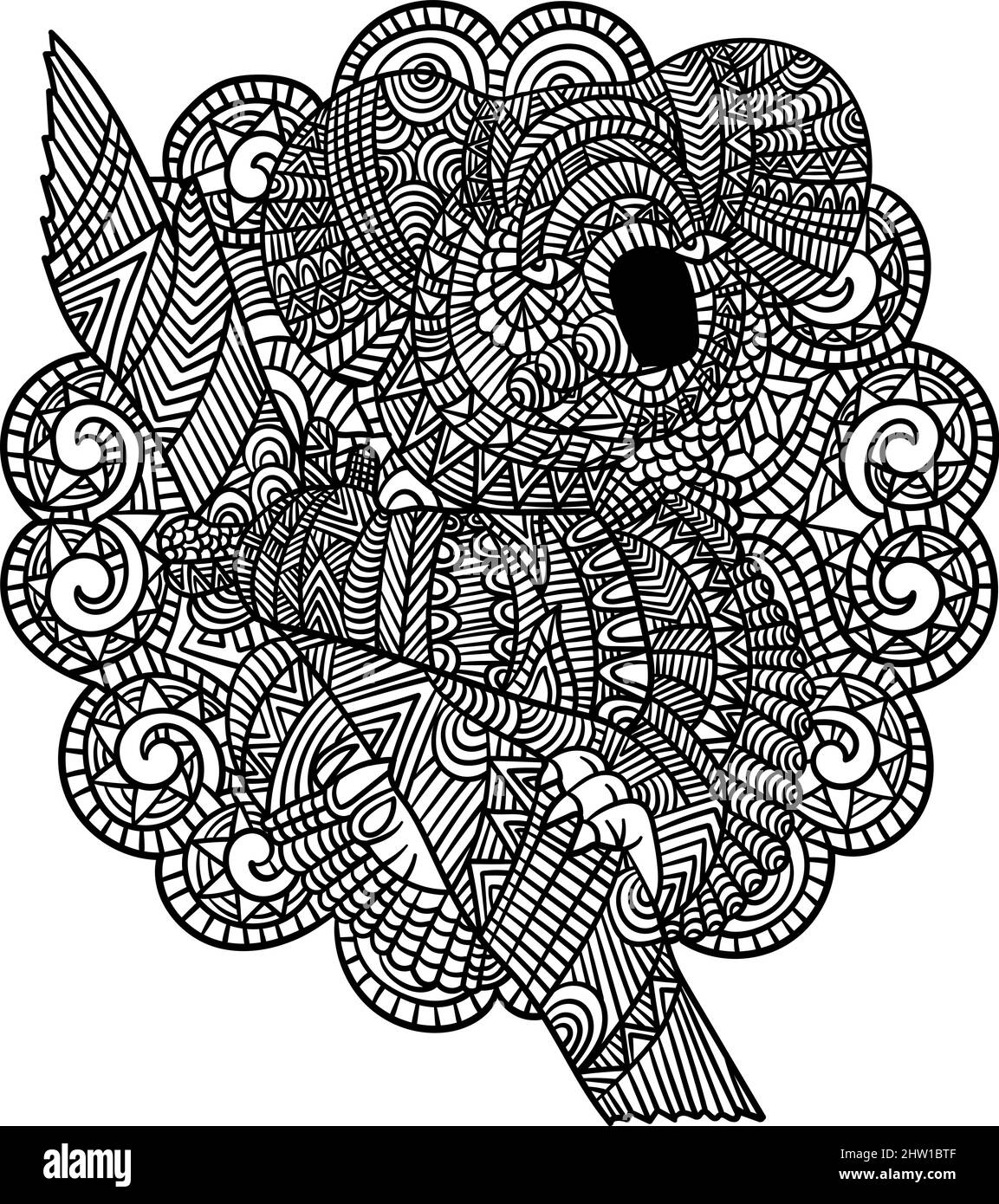 Coloriage mandala koala Banque d'images vectorielles - Alamy