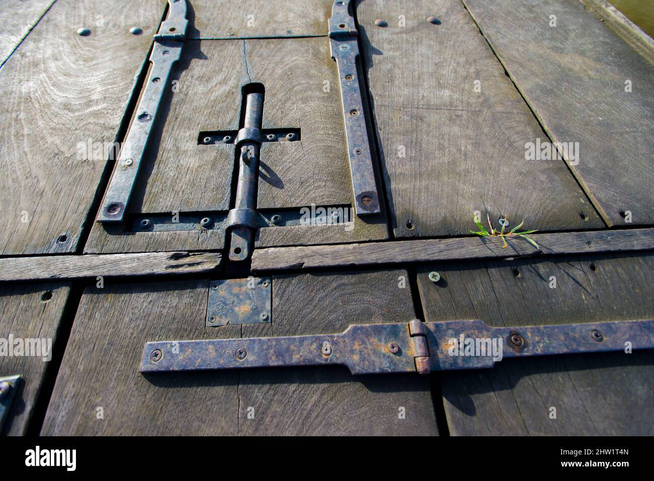 France, Loir-et-cher (41), détails du pont d'un bateau traditionnel, d'un bateau de la Loire Banque D'Images