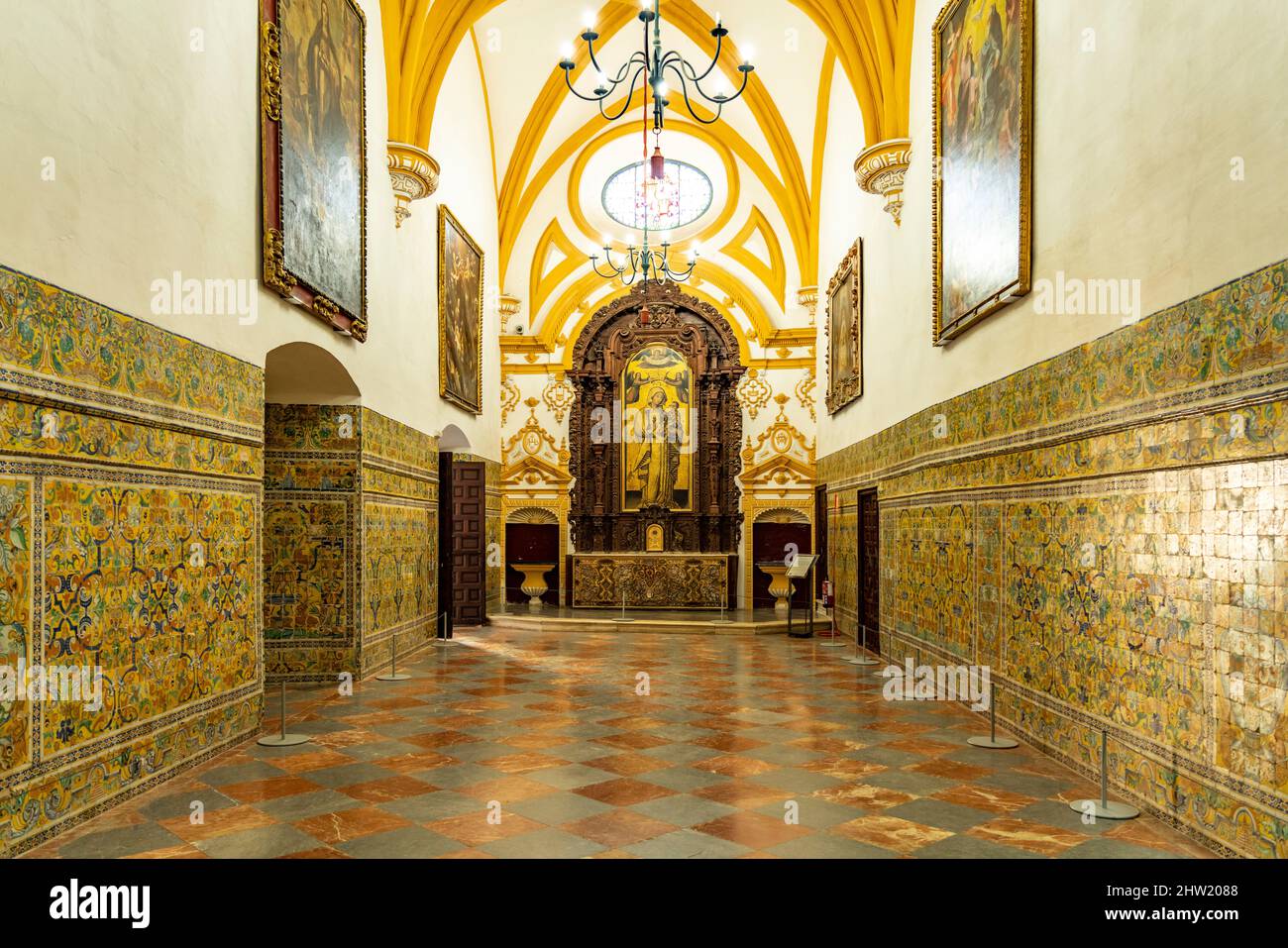 De Gotische Palast, Königspalast Alcázar, Sevilla Andalusien, Espagnol | Palais Gothique, les Alcázars royaux de Séville, Andalousie, Espagne Banque D'Images