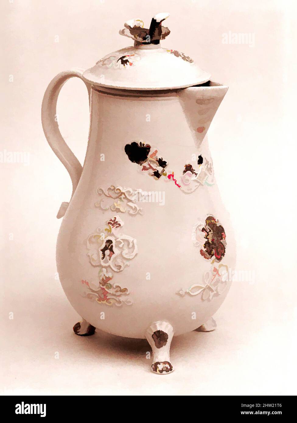 Art inspiré par Covered Jug, 1740–50, fabriqué dans le Staffordshire, Angleterre, Grande-Bretagne (marché américain), Grès, H. 6 1/8 po. (15,6 cm), céramique, oeuvres classiques modernisées par Artotop avec une touche de modernité. Formes, couleur et valeur, impact visuel accrocheur sur l'art émotions par la liberté d'œuvres d'art d'une manière contemporaine. Un message intemporel qui cherche une nouvelle direction créative. Artistes qui se tournent vers le support numérique et créent le NFT Artotop Banque D'Images