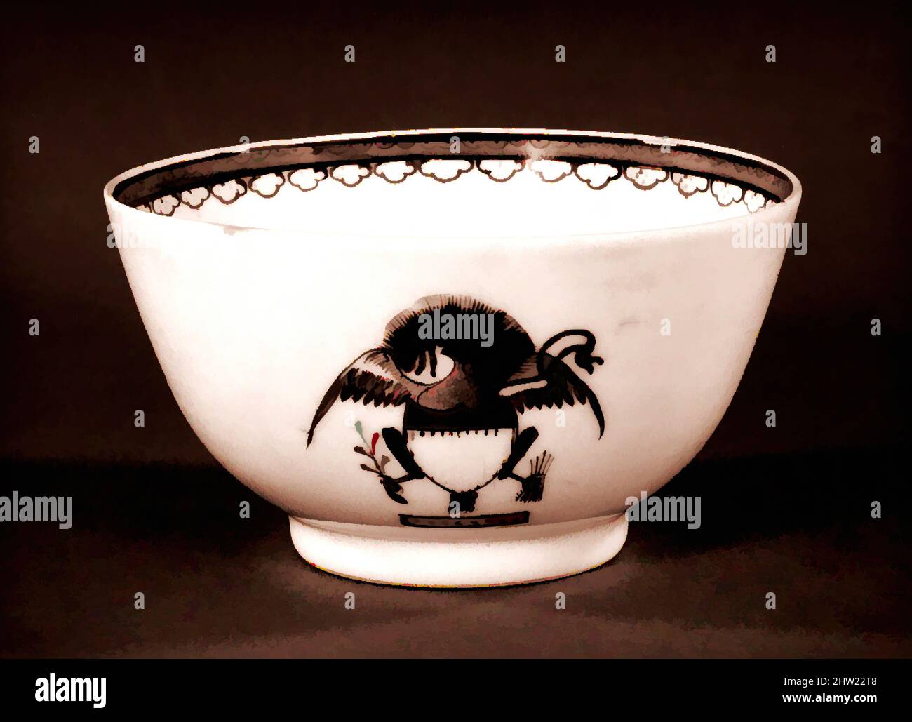 Art inspiré par Cup and Saucer, 1700–1800, fabriqué en Chine, chinois, pour le marché américain, Porcelaine, coupe : H. 1 15/16 po. (4,9 cm) ; diamètre 3 1/2 po (8,9 cm), céramique, oeuvres classiques modernisées par Artotop avec une touche de modernité. Formes, couleur et valeur, impact visuel accrocheur sur l'art émotions par la liberté d'œuvres d'art d'une manière contemporaine. Un message intemporel qui cherche une nouvelle direction créative. Artistes qui se tournent vers le support numérique et créent le NFT Artotop Banque D'Images