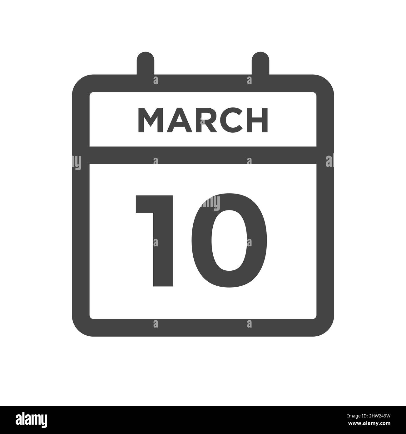 10 mars Banque d'images vectorielles - Alamy