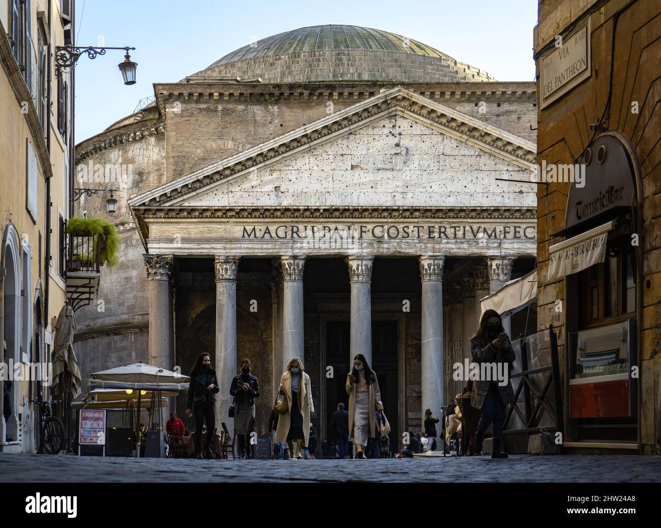 Vue sur le Panthéon, Rome, Italie Banque D'Images