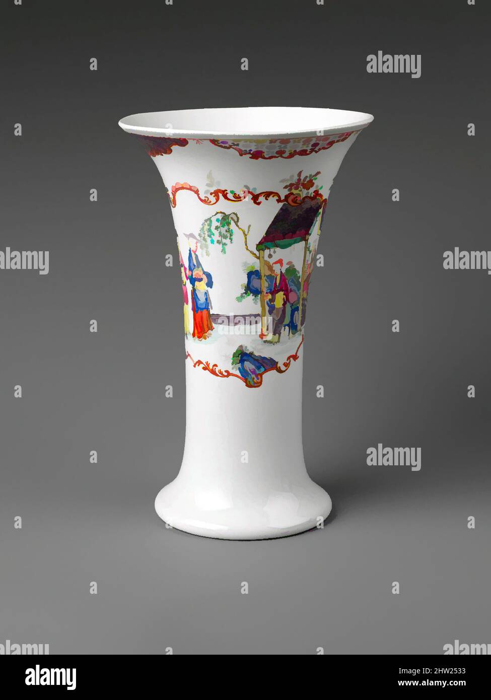 Art inspiré par Beaker, CA. 1765, probablement fabriqué à Bristol, Bristol, Angleterre, Britannique, verre opaque avec décoration en émail, H. 8 po. (20,3 cm), verre, oeuvres classiques modernisées par Artotop avec une touche de modernité. Formes, couleur et valeur, impact visuel accrocheur sur l'art émotions par la liberté d'œuvres d'art d'une manière contemporaine. Un message intemporel qui cherche une nouvelle direction créative. Artistes qui se tournent vers le support numérique et créent le NFT Artotop Banque D'Images