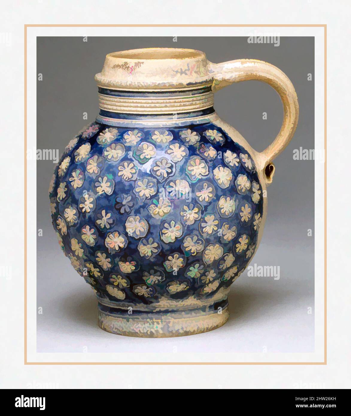 Art inspiré par Jug, 16801700, fabriqué en Allemagne, allemand, grès
