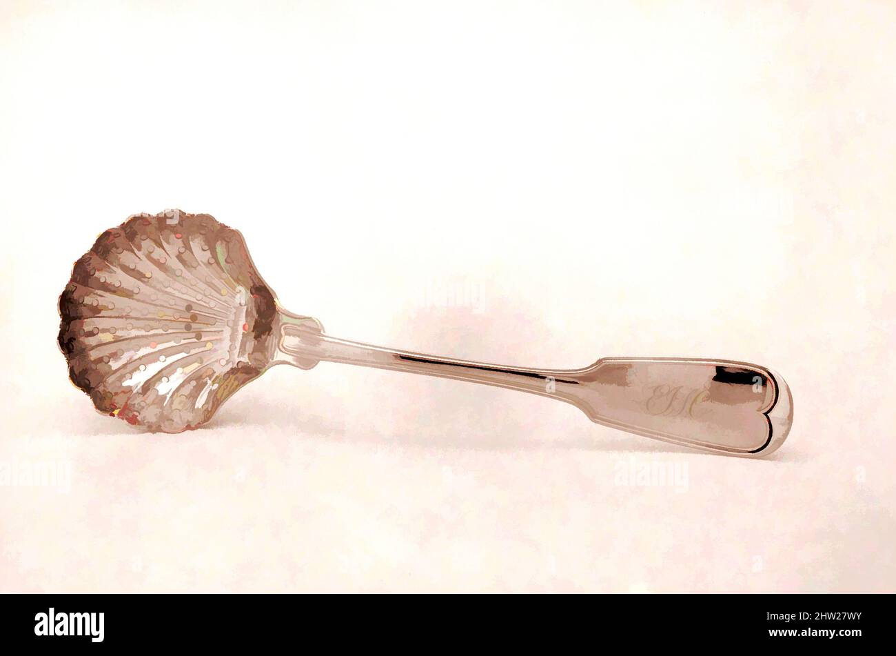 Art inspiré par Berry Spoon, 1800–1900, fabriqué à New York, New York, États-Unis, américain, argent, 8 x 2 1/2 po (20,3 x 6,4 cm), argent, J. et W. Moir (active ca. 1845, œuvres classiques modernisées par Artotop avec une touche de modernité. Formes, couleur et valeur, impact visuel accrocheur sur l'art émotions par la liberté d'œuvres d'art d'une manière contemporaine. Un message intemporel qui cherche une nouvelle direction créative. Artistes qui se tournent vers le support numérique et créent le NFT Artotop Banque D'Images