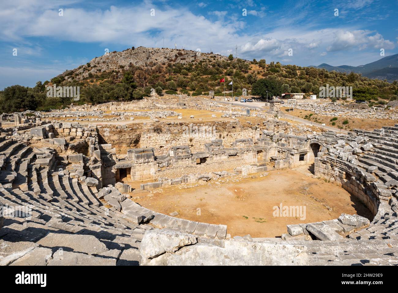 Site archéologique de Xanthos en Turquie. Xanthos, capitale de l'ancienne Lycie, est inscrit sur la liste des sites du patrimoine mondial de l'UNESCO. Banque D'Images
