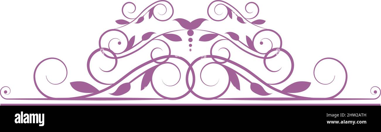 Bordure décorative classique. En-tête de texte décoratif Illustration de Vecteur