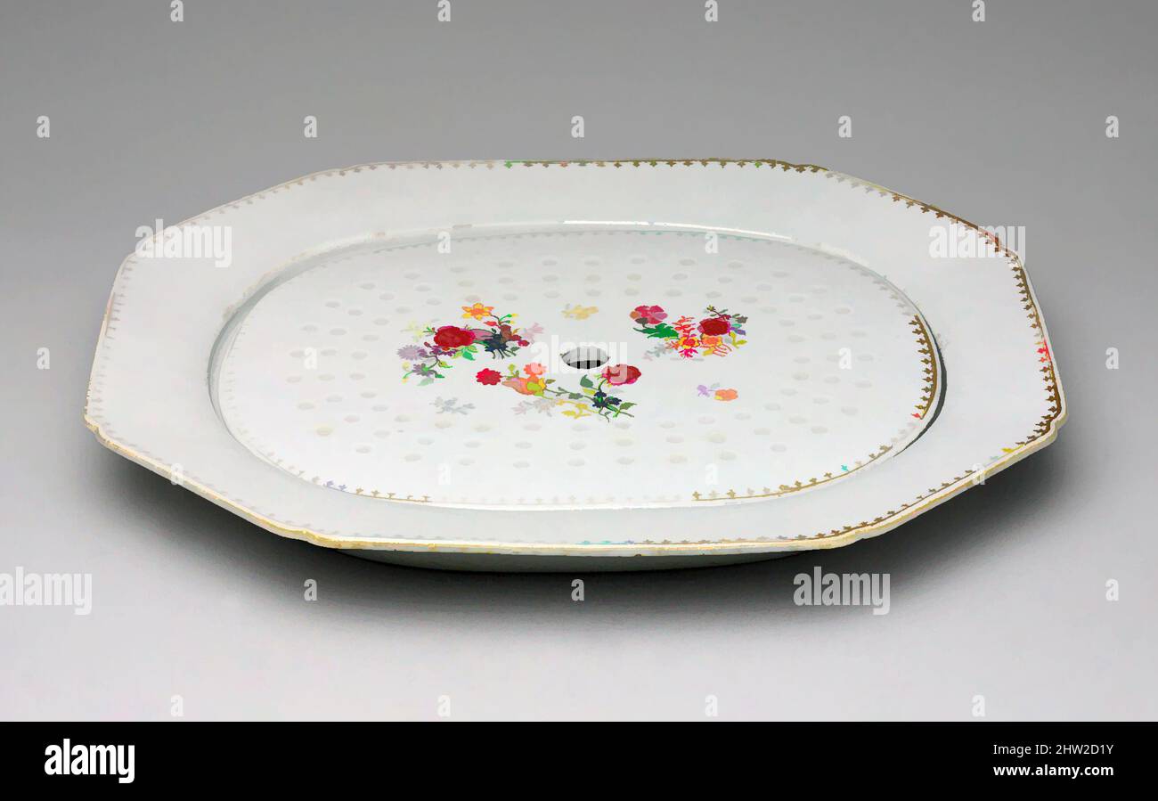Art inspiré par plat avec Drainer, 1736–95, fabriqué en Chine, porcelaine, 13 x 16 po. (33 x 40,6 cm), céramique, œuvres classiques modernisées par Artotop avec une touche de modernité. Formes, couleur et valeur, impact visuel accrocheur sur l'art émotions par la liberté d'œuvres d'art d'une manière contemporaine. Un message intemporel qui cherche une nouvelle direction créative. Artistes qui se tournent vers le support numérique et créent le NFT Artotop Banque D'Images