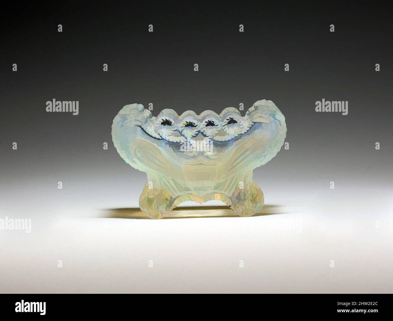 Art inspiré par Salt, 1830–40, fabriqué à Sandwich, Massachusetts, États-Unis, American, verre pressé, verre, Classic œuvres modernisées par Artotop avec une touche de modernité. Formes, couleur et valeur, impact visuel accrocheur sur l'art émotions par la liberté d'œuvres d'art d'une manière contemporaine. Un message intemporel qui cherche une nouvelle direction créative. Artistes qui se tournent vers le support numérique et créent le NFT Artotop Banque D'Images