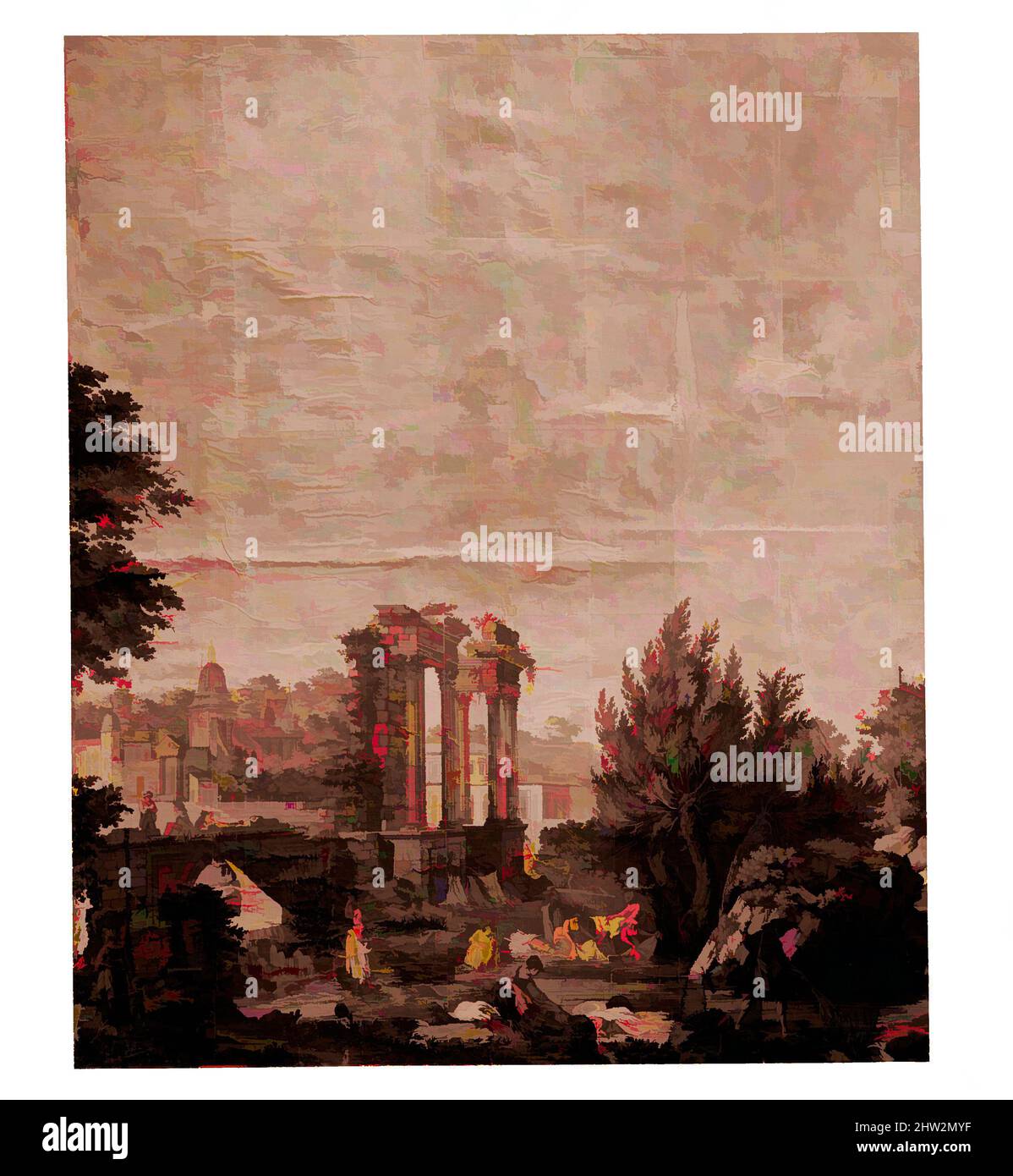 Art inspiré par Wallpaper, env. 1790, fabriqué à Paris, France, papier, 76 1/2 x 94 1/2 po. (194,3 x 240 cm), Natural substances, Arthur et Robert Wallpapers, œuvres classiques modernisées par Artotop avec une touche de modernité. Formes, couleur et valeur, impact visuel accrocheur sur l'art émotions par la liberté d'œuvres d'art d'une manière contemporaine. Un message intemporel qui cherche une nouvelle direction créative. Artistes qui se tournent vers le support numérique et créent le NFT Artotop Banque D'Images