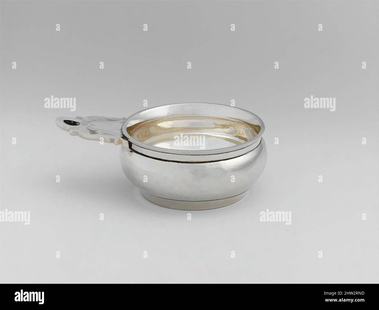 Art inspiré par Porringer, env. 1925, fabriqué à Gardner, Massachusetts, États-Unis, américain, Argent, 11/16 x 2 7/8 po (1,7 x 7,3 cm) bol : 1 5/8 po (4,1 cm) 16 dwt (25,3 g), argent, Arthur J. Stone (1847–1938, oeuvres classiques modernisées par Artotop avec une touche de modernité. Formes, couleur et valeur, impact visuel accrocheur sur l'art émotions par la liberté d'œuvres d'art d'une manière contemporaine. Un message intemporel qui cherche une nouvelle direction créative. Artistes qui se tournent vers le support numérique et créent le NFT Artotop Banque D'Images