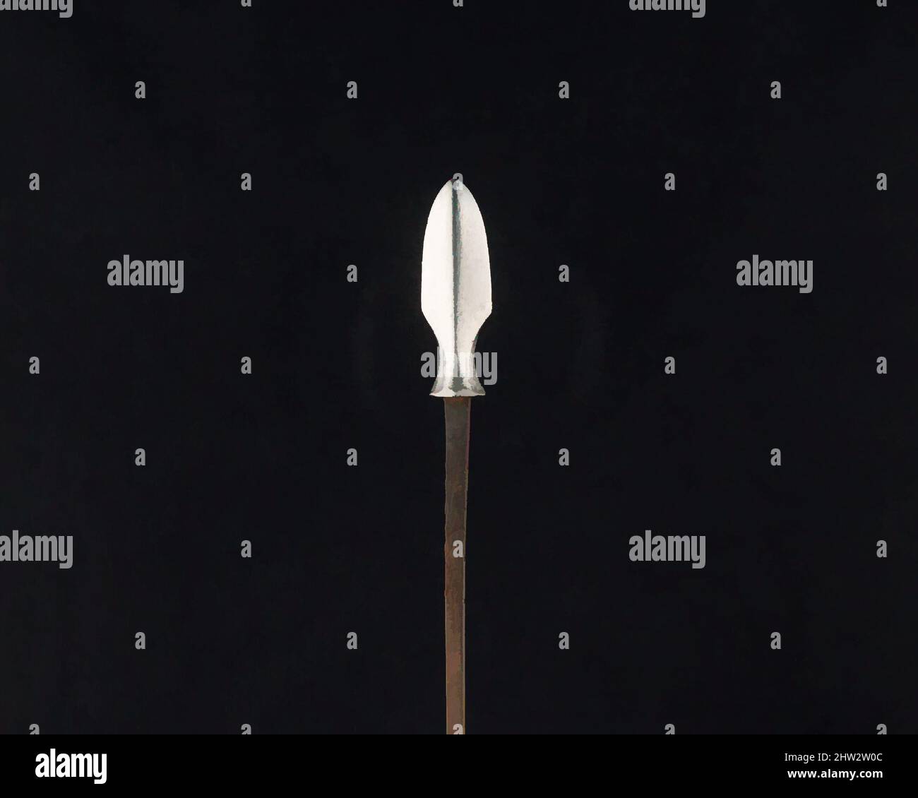 Art inspiré par Arrowhead (Yanonē), 18th siècle, japonais, acier, L. 5 po. (12,7 cm) ; L. de la tête 1 1/2 po. (3,8 cm) ; avec 1/2 po (1,3 cm) ; poids 0,6 oz (17 g), matériel de tir à l'arc - pointes de flèches, oeuvres classiques modernisées par Artotop avec un peu de modernité. Formes, couleur et valeur, impact visuel accrocheur sur l'art émotions par la liberté d'œuvres d'art d'une manière contemporaine. Un message intemporel qui cherche une nouvelle direction créative. Artistes qui se tournent vers le support numérique et créent le NFT Artotop Banque D'Images