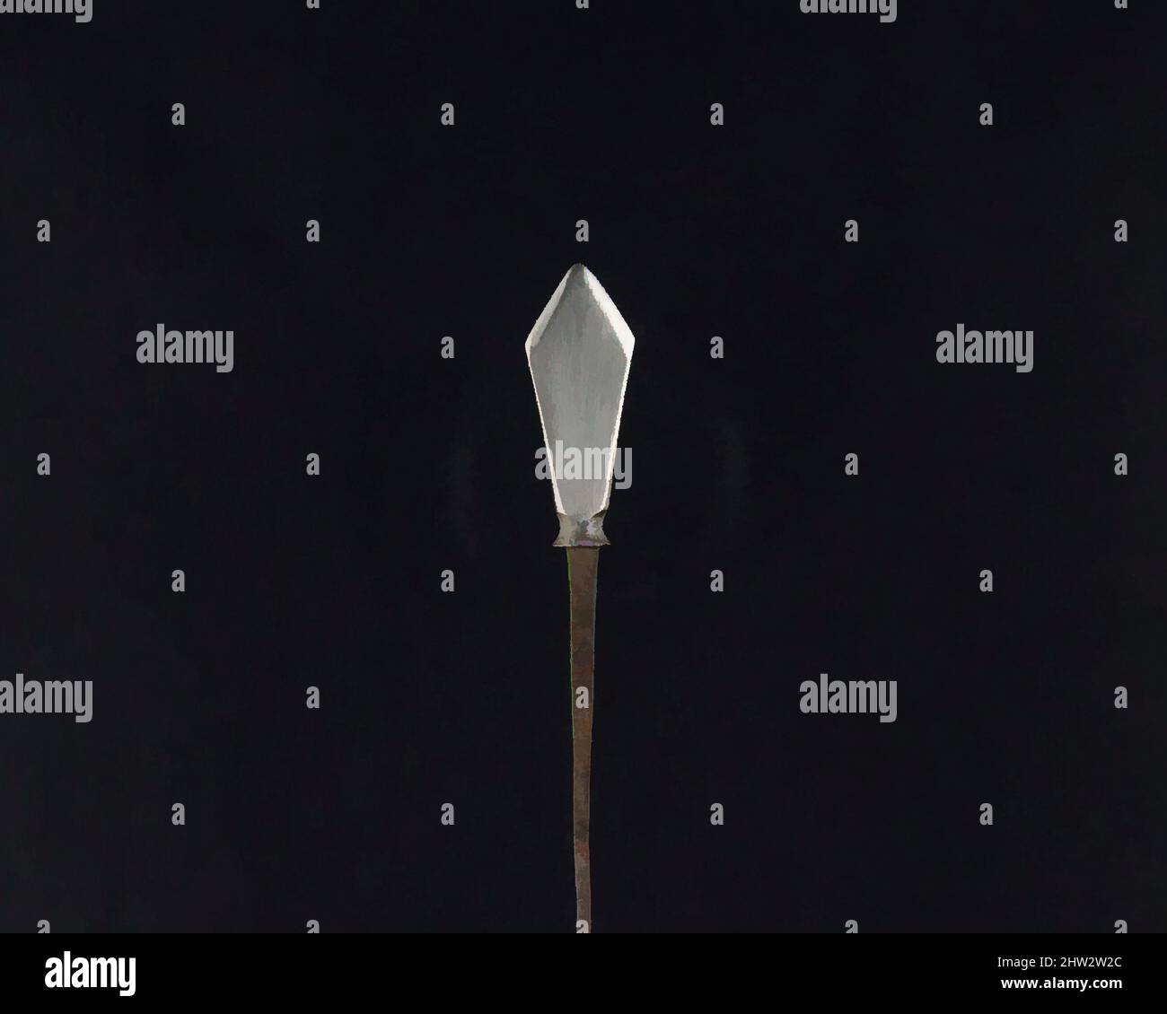 Art inspiré par Arrowhead (Yanonē), 18th siècle, japonais, acier, L. 5 po. (12,7 cm) ; L. de la tête 1 1/2 po. (3,8 cm) ; avec 5/8 po (1,6 cm) ; poids 0,5 oz (14,2 g), matériel de tir à l'arc - pointes de flèches, oeuvres classiques modernisées par Artotop avec un peu de modernité. Formes, couleur et valeur, impact visuel accrocheur sur l'art émotions par la liberté d'œuvres d'art d'une manière contemporaine. Un message intemporel qui cherche une nouvelle direction créative. Artistes qui se tournent vers le support numérique et créent le NFT Artotop Banque D'Images