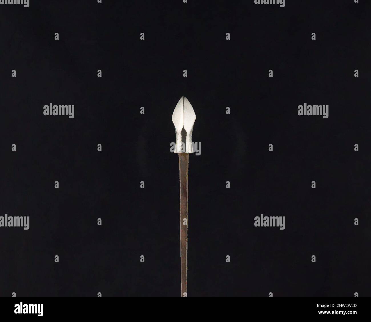 Art inspiré par Arrowhead (Yanonē), 18th siècle, japonais, acier, L. 4 7/8 po. (12,4 cm) ; L. de la tête 7/8 po. (2,2 cm) ; avec 3/8 po (1 cm) ; poids 0,4 oz (11,3 g), matériel de tir à l'arc - pointes de flèches, oeuvres classiques modernisées par Artotop avec un peu de modernité. Formes, couleur et valeur, impact visuel accrocheur sur l'art émotions par la liberté d'œuvres d'art d'une manière contemporaine. Un message intemporel qui cherche une nouvelle direction créative. Artistes qui se tournent vers le support numérique et créent le NFT Artotop Banque D'Images