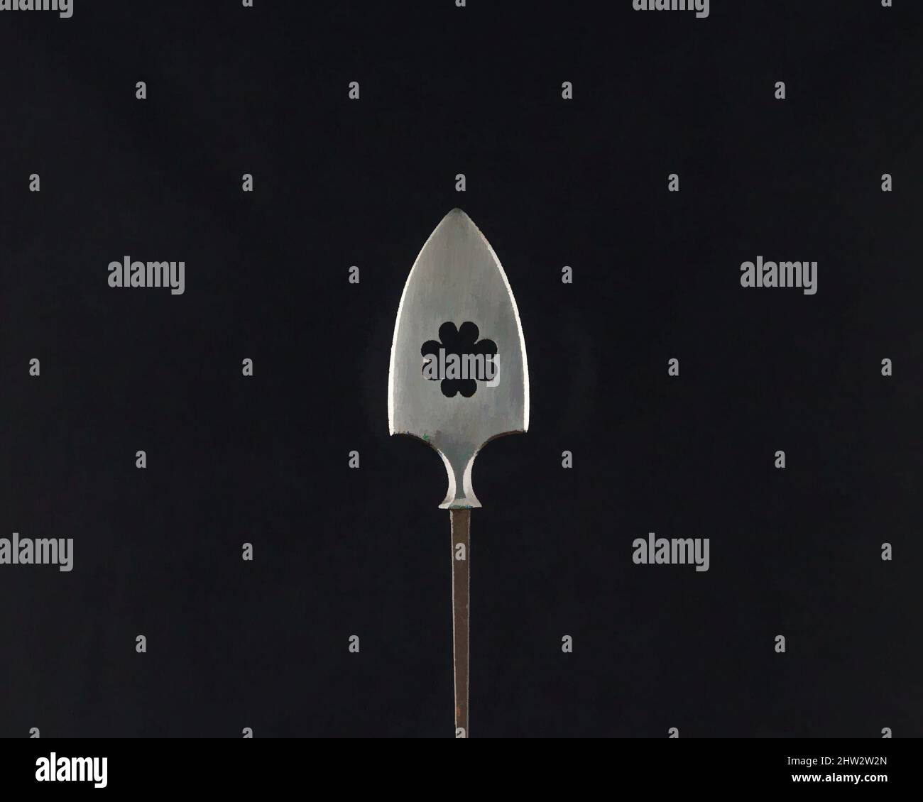 Art inspiré par Arrowhead (Yanonē), 18th siècle, japonais, acier, L. 8 po. (20,3 cm) ; L. de la tête 2 1/8 po. (5,4 cm) ; avec 1 po (2,5 cm) ; poids 0,5 oz (14,2 g), matériel de tir à l'arc - pointes de flèches, oeuvres classiques modernisées par Artotop avec un peu de modernité. Formes, couleur et valeur, impact visuel accrocheur sur l'art émotions par la liberté d'œuvres d'art d'une manière contemporaine. Un message intemporel qui cherche une nouvelle direction créative. Artistes qui se tournent vers le support numérique et créent le NFT Artotop Banque D'Images