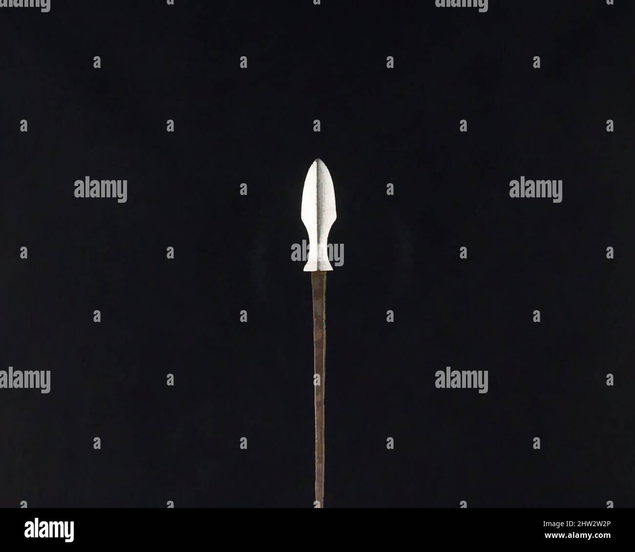 Art inspiré par Arrowhead (Yanonē), 18th siècle, japonais, acier, L. 5 1/4 po. (13,3 cm) ; L. de la tête 1 3/16 po. (3 cm) ; avec 3/8 po (1 cm) ; poids 0,3 oz (8,5 g), matériel de tir à l'arc - pointes de flèches, oeuvres classiques modernisées par Artotop avec un peu de modernité. Formes, couleur et valeur, impact visuel accrocheur sur l'art émotions par la liberté d'œuvres d'art d'une manière contemporaine. Un message intemporel qui cherche une nouvelle direction créative. Artistes qui se tournent vers le support numérique et créent le NFT Artotop Banque D'Images