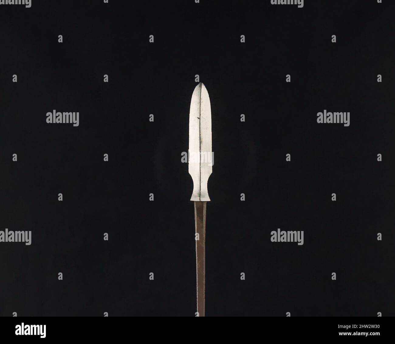 Art inspiré par Arrowhead (Yanonē), 18th siècle, japonais, acier, L. 6 3/4 po. (17,2 cm) ; L. de la tête 1 15/16 po. (4,9 cm) ; avec 3/8 po (1 cm) ; poids 0,6 oz (17 g), matériel de tir à l'arc - pointes de flèches, oeuvres classiques modernisées par Artotop avec un peu de modernité. Formes, couleur et valeur, impact visuel accrocheur sur l'art émotions par la liberté d'œuvres d'art d'une manière contemporaine. Un message intemporel qui cherche une nouvelle direction créative. Artistes qui se tournent vers le support numérique et créent le NFT Artotop Banque D'Images