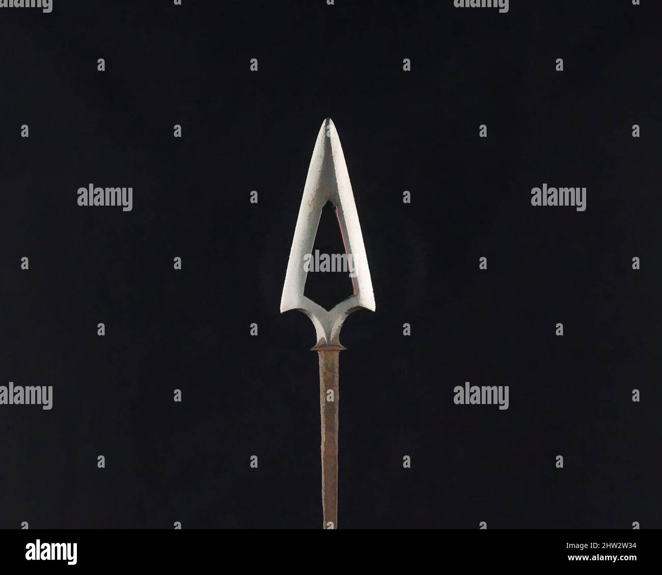 Art inspiré par Arrowhead (Yanonē), 18th siècle, japonais, acier, L. 9 po. (22,9 cm) ; L. de la tête 2 5/16 po. (5,9 cm) ; avec 1 po (2,5 cm) ; poids 0,8 oz (22,7 g), matériel de tir à l'arc - pointes de flèches, oeuvres classiques modernisées par Artotop avec un peu de modernité. Formes, couleur et valeur, impact visuel accrocheur sur l'art émotions par la liberté d'œuvres d'art d'une manière contemporaine. Un message intemporel qui cherche une nouvelle direction créative. Artistes qui se tournent vers le support numérique et créent le NFT Artotop Banque D'Images