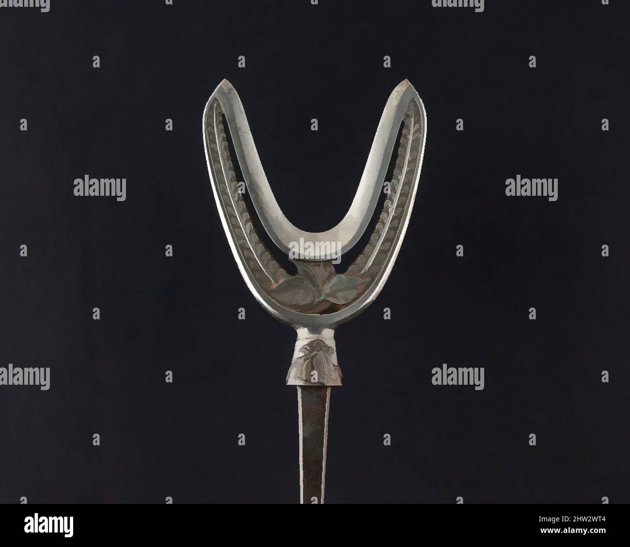 Art inspiré par Arrowhead (Yanonē), daté de 1645, japonais, acier, L. 10 3/4 po. (27,3 cm) ; L. de la tête 3 3/4 po. (9,5 cm) ; avec 2 3/4 po (7 cm) ; poids 4,4 oz (124,7 g), matériel de tir à l'arc - pointes de flèches, oeuvres classiques modernisées par Artotop avec un peu de modernité. Formes, couleur et valeur, impact visuel accrocheur sur l'art émotions par la liberté d'œuvres d'art d'une manière contemporaine. Un message intemporel qui cherche une nouvelle direction créative. Artistes qui se tournent vers le support numérique et créent le NFT Artotop Banque D'Images