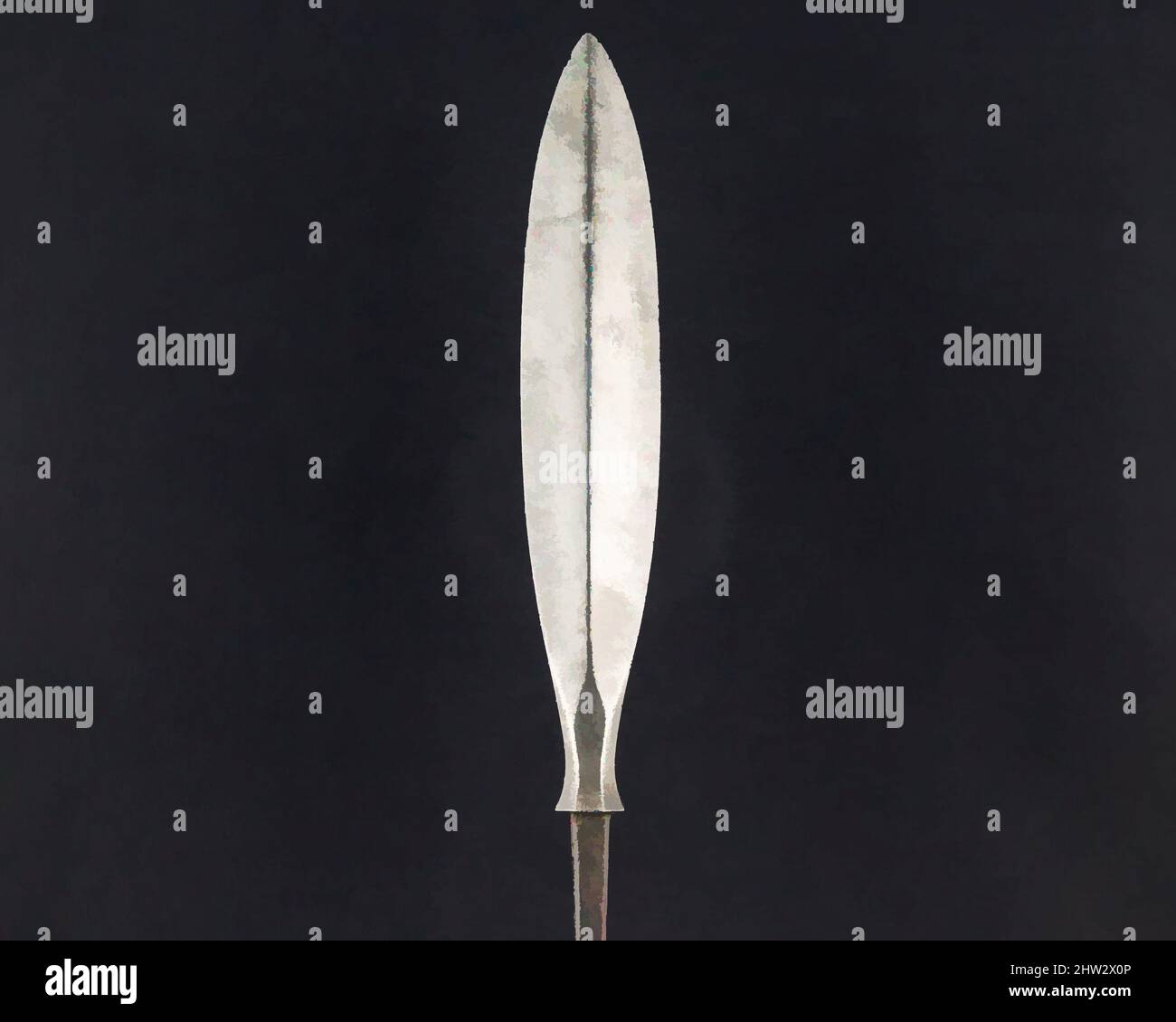 Art inspiré par Arrowhead (Yanonē), 18th siècle, japonais, acier, L. 14 po. (35,6 cm) ; L. de la tête 4 1/2 po. (11,4 cm) ; avec 3/4 po (1,9 cm) ; poids 1,6 oz (45,4 g), matériel de tir à l'arc - pointes de flèches, oeuvres classiques modernisées par Artotop avec un peu de modernité. Formes, couleur et valeur, impact visuel accrocheur sur l'art émotions par la liberté d'œuvres d'art d'une manière contemporaine. Un message intemporel qui cherche une nouvelle direction créative. Artistes qui se tournent vers le support numérique et créent le NFT Artotop Banque D'Images