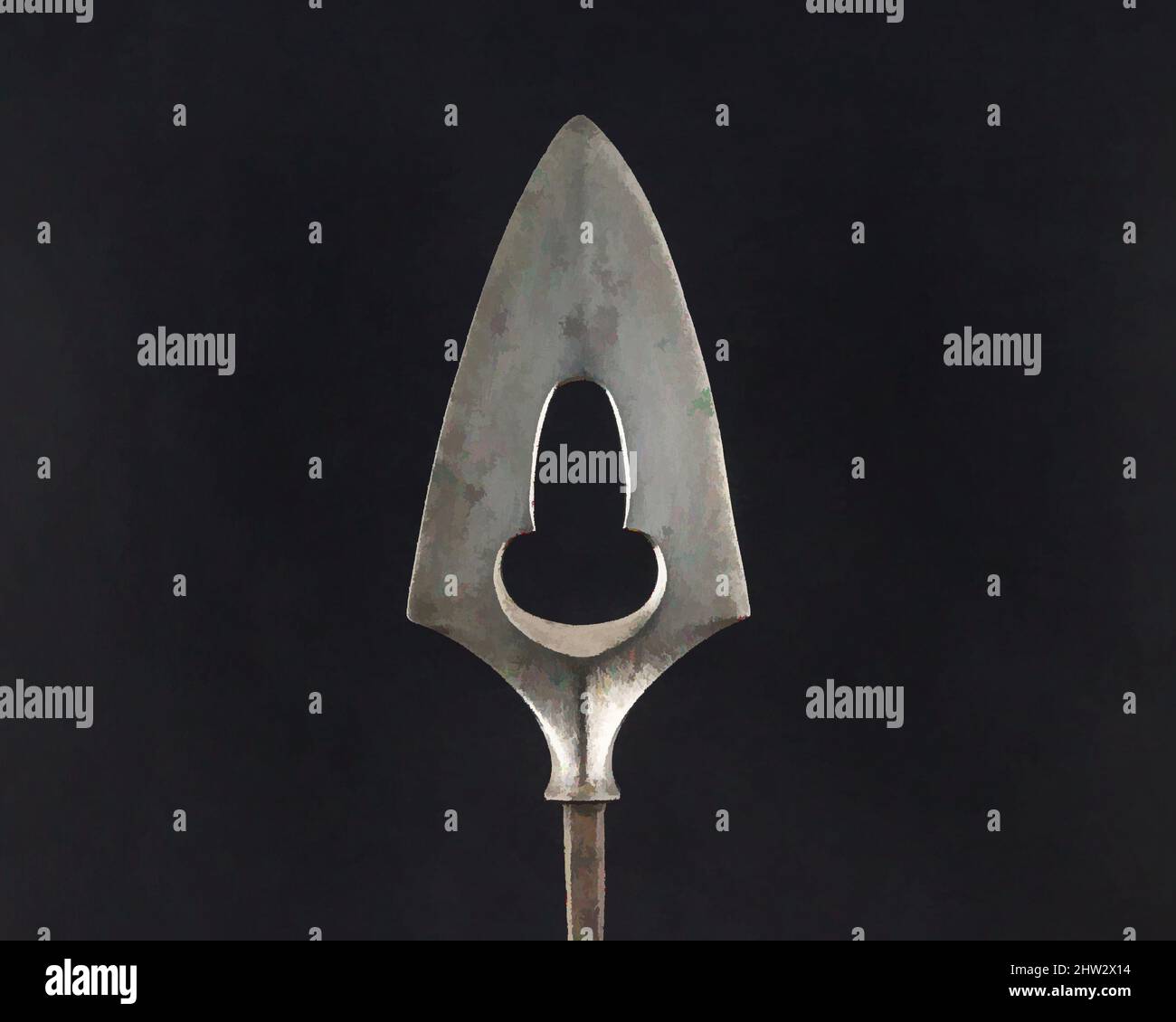 Art inspiré par Arrowhead (Yanonē), 18th siècle, japonais, acier, L. 10 1/4 po. (26 cm) ; L. de la tête 4 po. (10,2 cm) ; avec 2 po (5,1 cm) ; poids 2,5 oz (70,9 g), matériel de tir à l'arc - pointes de flèches, oeuvres classiques modernisées par Artotop avec un peu de modernité. Formes, couleur et valeur, impact visuel accrocheur sur l'art émotions par la liberté d'œuvres d'art d'une manière contemporaine. Un message intemporel qui cherche une nouvelle direction créative. Artistes qui se tournent vers le support numérique et créent le NFT Artotop Banque D'Images