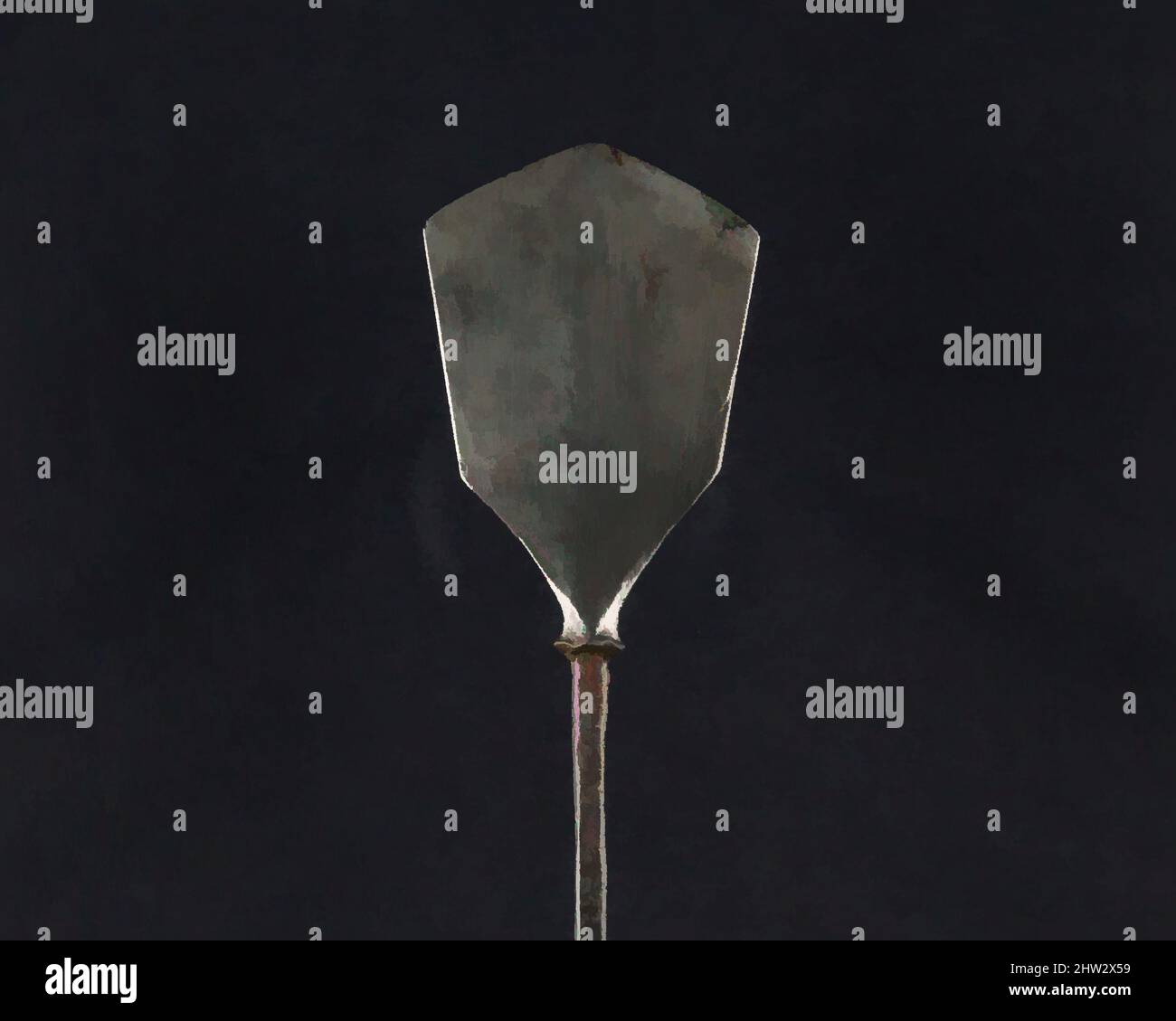 Art inspiré par Arrowhead (Yanonē), 18th siècle, japonais, acier, L. 8 3/4 po. (22,2 cm) ; L. de la tête 2 3/4 po. (7 cm) ; avec 1 3/4 po (4,5 cm) ; poids 1,4 oz (39,7 g), matériel de tir à l'arc - pointes de flèches, oeuvres classiques modernisées par Artotop avec un peu de modernité. Formes, couleur et valeur, impact visuel accrocheur sur l'art émotions par la liberté d'œuvres d'art d'une manière contemporaine. Un message intemporel qui cherche une nouvelle direction créative. Artistes qui se tournent vers le support numérique et créent le NFT Artotop Banque D'Images