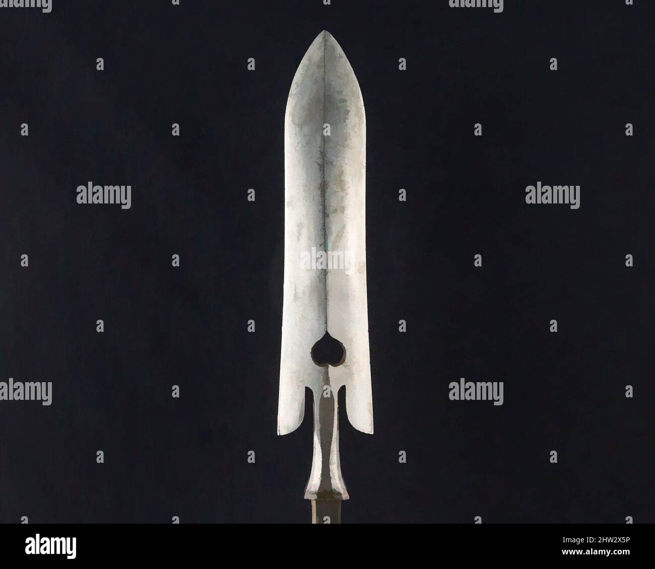 Art inspiré par Arrowhead (Yanonē), 18th siècle, japonais, acier, L. 15 3/4 po. (40 cm) ; L. de la tête 5 3/4 po. (14,6 cm) ; avec 1 1/8 po (2,9 cm) ; poids 7,5 oz (212,6 g), matériel de tir à l'arc - pointes de flèches, oeuvres classiques modernisées par Artotop avec un peu de modernité. Formes, couleur et valeur, impact visuel accrocheur sur l'art émotions par la liberté d'œuvres d'art d'une manière contemporaine. Un message intemporel qui cherche une nouvelle direction créative. Artistes qui se tournent vers le support numérique et créent le NFT Artotop Banque D'Images