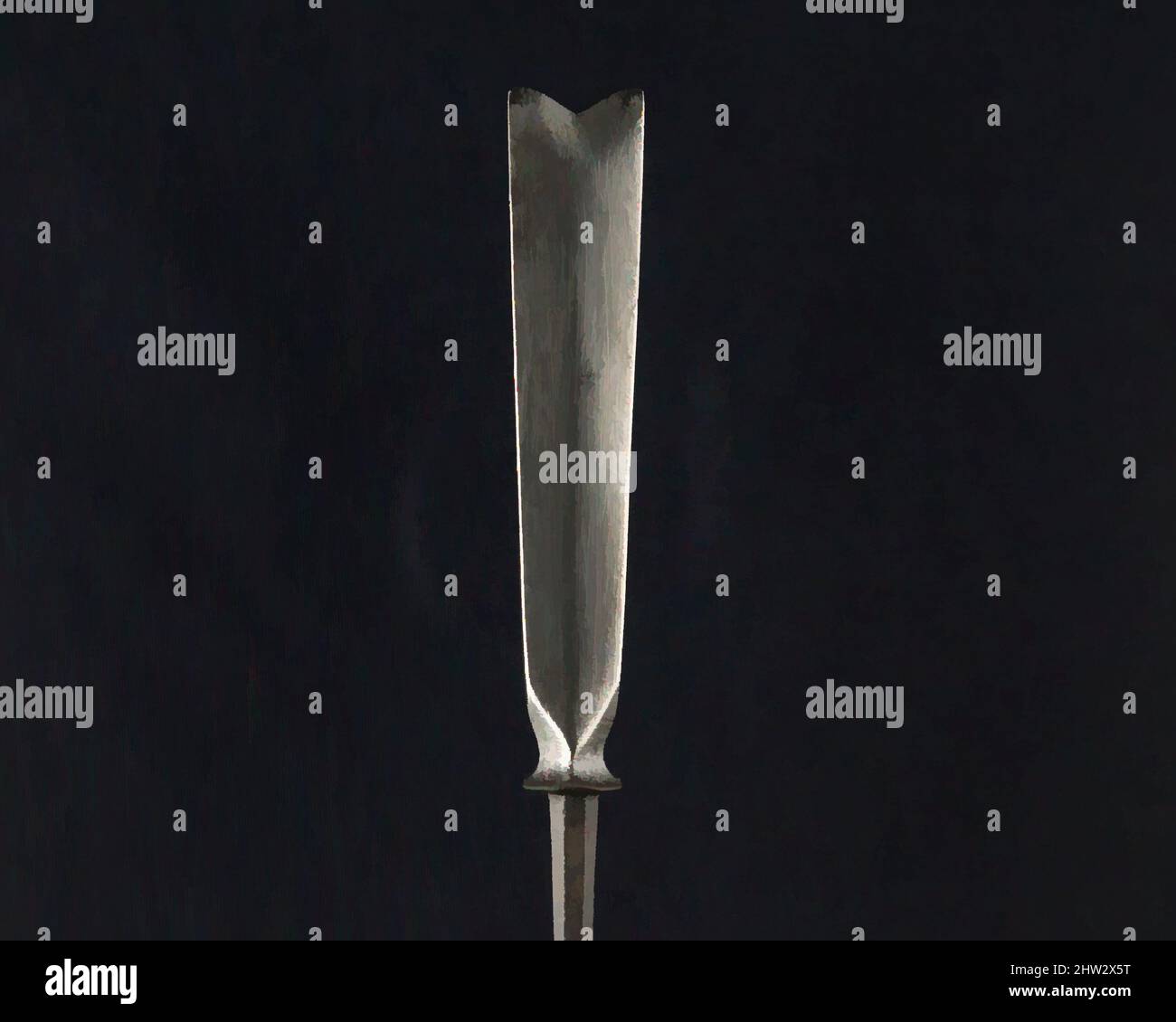 Art inspiré par Arrowhead (Yanonē), 18th siècle, japonais, acier, L. 11 po. (27,9 cm) ; L. de la tête 3 1/2 po. (8,9 cm) ; avec 3/4 po (1,9 cm) ; poids 1,8 oz (51 g), matériel de tir à l'arc - pointes de flèches, oeuvres classiques modernisées par Artotop avec un peu de modernité. Formes, couleur et valeur, impact visuel accrocheur sur l'art émotions par la liberté d'œuvres d'art d'une manière contemporaine. Un message intemporel qui cherche une nouvelle direction créative. Artistes qui se tournent vers le support numérique et créent le NFT Artotop Banque D'Images