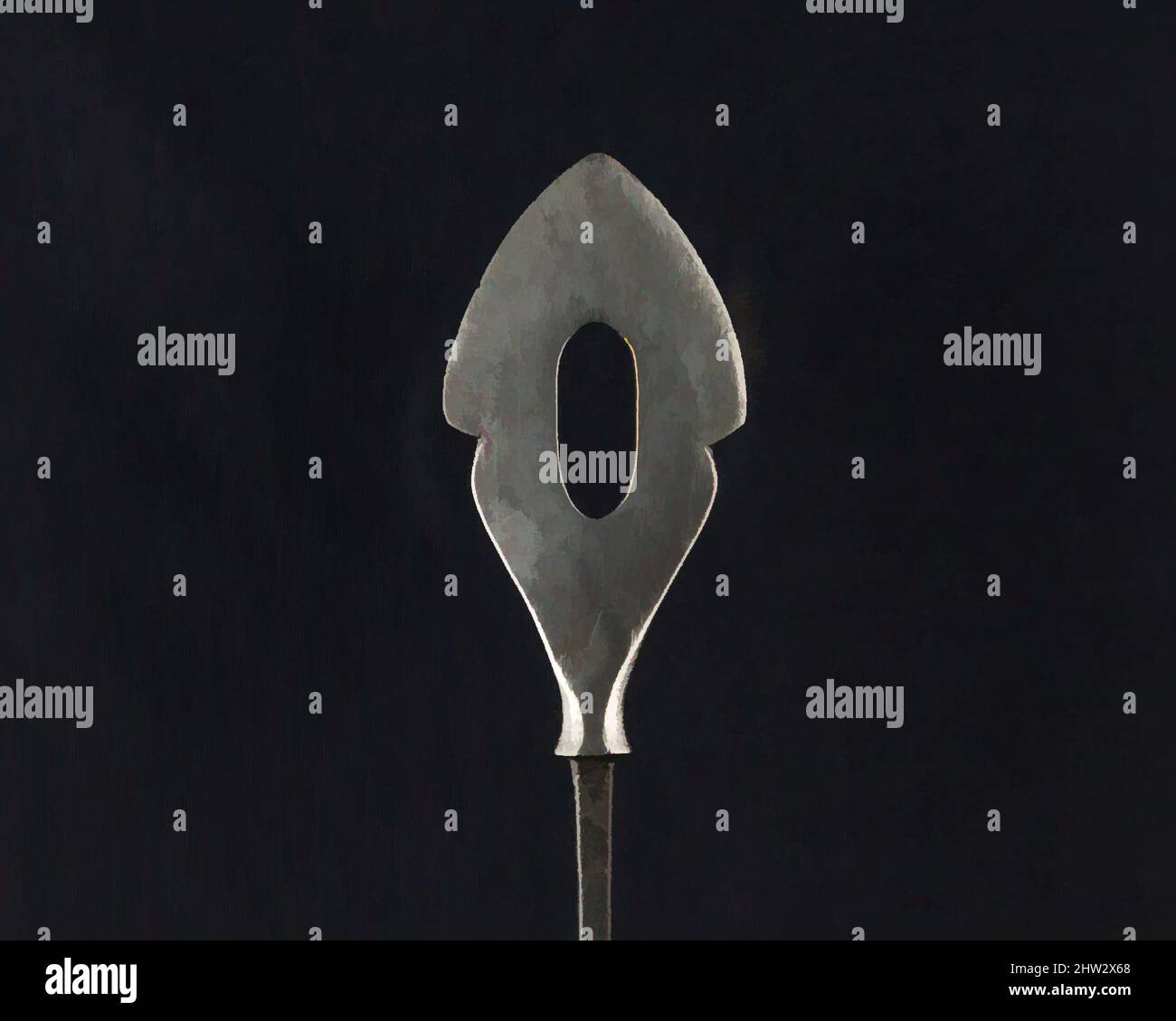 Art inspiré par Arrowhead (Yanonē), 18th siècle, japonais, acier, L. 7 po. (17,8 cm) ; L. de la tête 2 3/4 po. (7 cm) ; avec 1 3/8 po (3,5 cm) ; poids 1,2 oz (34 g), matériel de tir à l'arc - pointes de flèches, oeuvres classiques modernisées par Artotop avec un peu de modernité. Formes, couleur et valeur, impact visuel accrocheur sur l'art émotions par la liberté d'œuvres d'art d'une manière contemporaine. Un message intemporel qui cherche une nouvelle direction créative. Artistes qui se tournent vers le support numérique et créent le NFT Artotop Banque D'Images