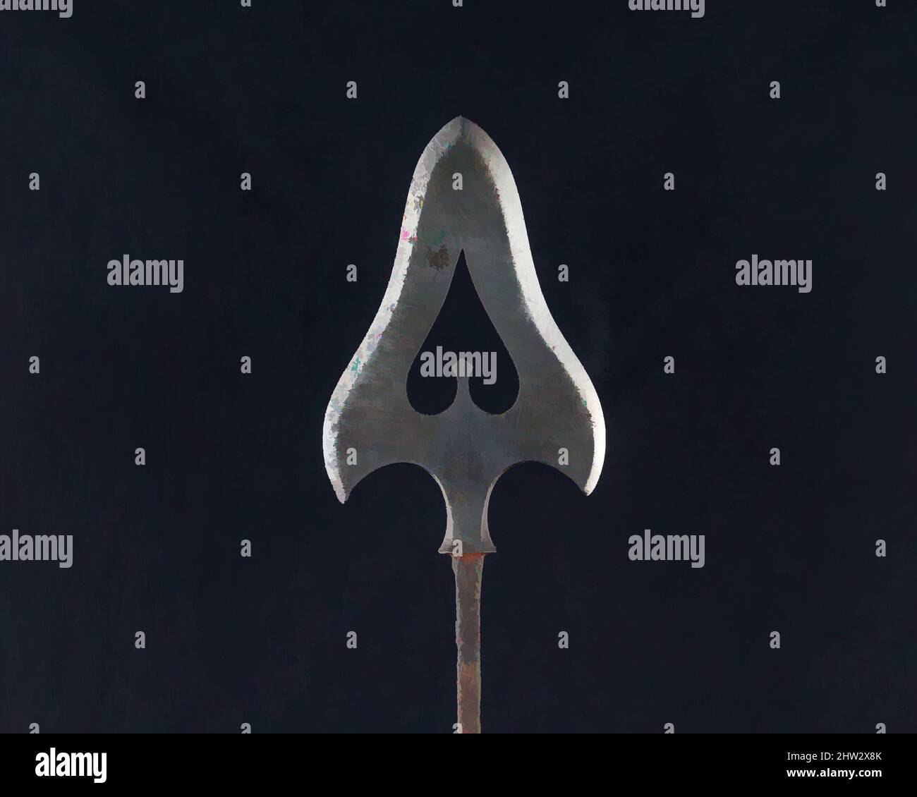 Art inspiré par Arrowhead (Yanonē), 18th siècle, japonais, acier, L. 10 po. (25,4 cm) ; L. de la tête 3 1/4 po. (8,3 cm) ; avec 2 po (5,1 cm) ; poids 1,8 oz (51 g), matériel de tir à l'arc - pointes de flèches, oeuvres classiques modernisées par Artotop avec un peu de modernité. Formes, couleur et valeur, impact visuel accrocheur sur l'art émotions par la liberté d'œuvres d'art d'une manière contemporaine. Un message intemporel qui cherche une nouvelle direction créative. Artistes qui se tournent vers le support numérique et créent le NFT Artotop Banque D'Images