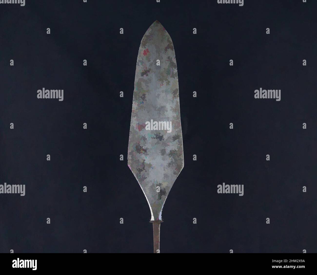 Art inspiré par Arrowhead (Yanonē), 18th siècle, japonais, acier, L. 19 po. (48,3 cm) ; L. de la tête 6 3/4 po. (17,1 cm) ; avec 1 3/4 po (4,5 cm) ; poids 4,5 oz (127,6 g), matériel de tir à l'arc - pointes de flèches, oeuvres classiques modernisées par Artotop avec un peu de modernité. Formes, couleur et valeur, impact visuel accrocheur sur l'art émotions par la liberté d'œuvres d'art d'une manière contemporaine. Un message intemporel qui cherche une nouvelle direction créative. Artistes qui se tournent vers le support numérique et créent le NFT Artotop Banque D'Images