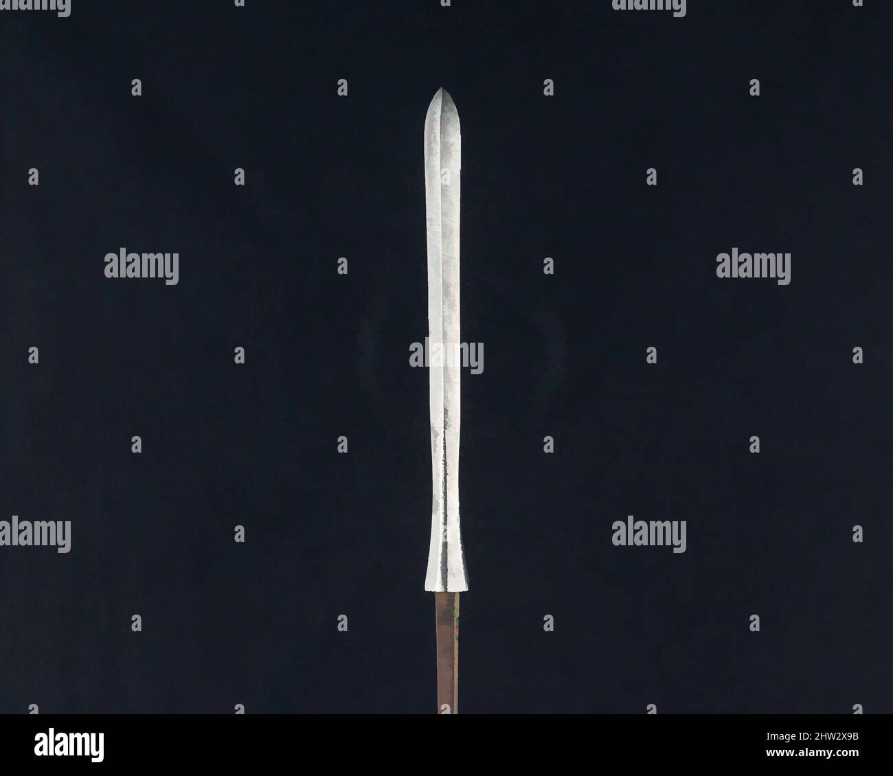 Art inspiré par Arrowhead (Yanonē), 18th siècle, japonais, acier, L. 11 po. (27,9 cm) ; L. de la tête 4 po. (10,2 cm) ; avec 1/4 po (0,6 cm) ; poids 1,1 oz (31,2 g), matériel de tir à l'arc - pointes de flèches, oeuvres classiques modernisées par Artotop avec un peu de modernité. Formes, couleur et valeur, impact visuel accrocheur sur l'art émotions par la liberté d'œuvres d'art d'une manière contemporaine. Un message intemporel qui cherche une nouvelle direction créative. Artistes qui se tournent vers le support numérique et créent le NFT Artotop Banque D'Images