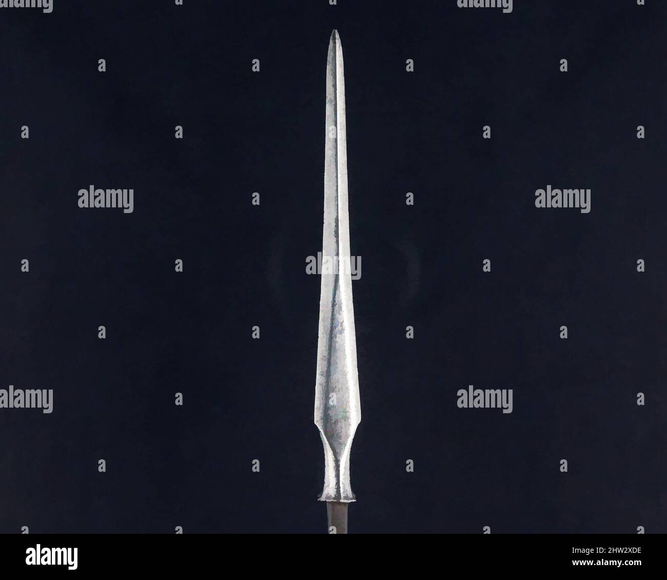 Art inspiré par Arrowhead (Yanonē), 18th siècle, japonais, acier, L. 12 1/4 po. (31,1 cm) ; L. de la tête 5 1/4 po. (13,3 cm) ; avec 1/2 po (1,3 cm) ; poids 1,5 oz (42,5 g), matériel de tir à l'arc - pointes de flèches, oeuvres classiques modernisées par Artotop avec un peu de modernité. Formes, couleur et valeur, impact visuel accrocheur sur l'art émotions par la liberté d'œuvres d'art d'une manière contemporaine. Un message intemporel qui cherche une nouvelle direction créative. Artistes qui se tournent vers le support numérique et créent le NFT Artotop Banque D'Images