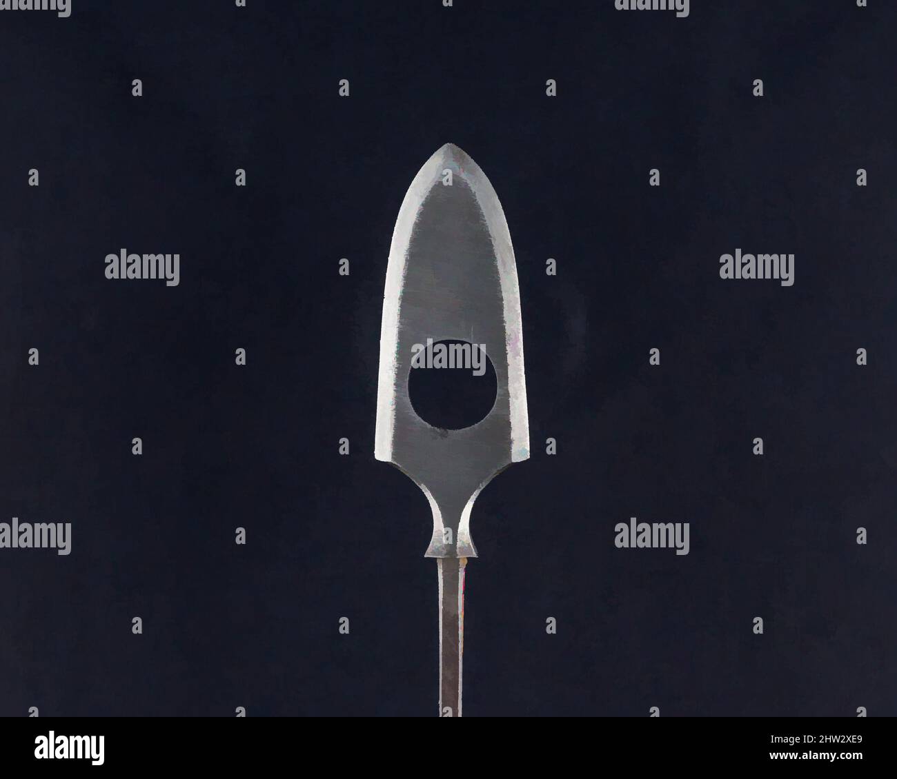 Art inspiré par Arrowhead (Yanonē), 18th siècle, japonais, acier, L. 10 po. (25,4 cm) ; L. de la tête 3 po. (7,6 cm) ; avec 1 1/8 po (2,9 cm) ; poids 1,2 oz (34 g), matériel de tir à l'arc - pointes de flèches, oeuvres classiques modernisées par Artotop avec un peu de modernité. Formes, couleur et valeur, impact visuel accrocheur sur l'art émotions par la liberté d'œuvres d'art d'une manière contemporaine. Un message intemporel qui cherche une nouvelle direction créative. Artistes qui se tournent vers le support numérique et créent le NFT Artotop Banque D'Images