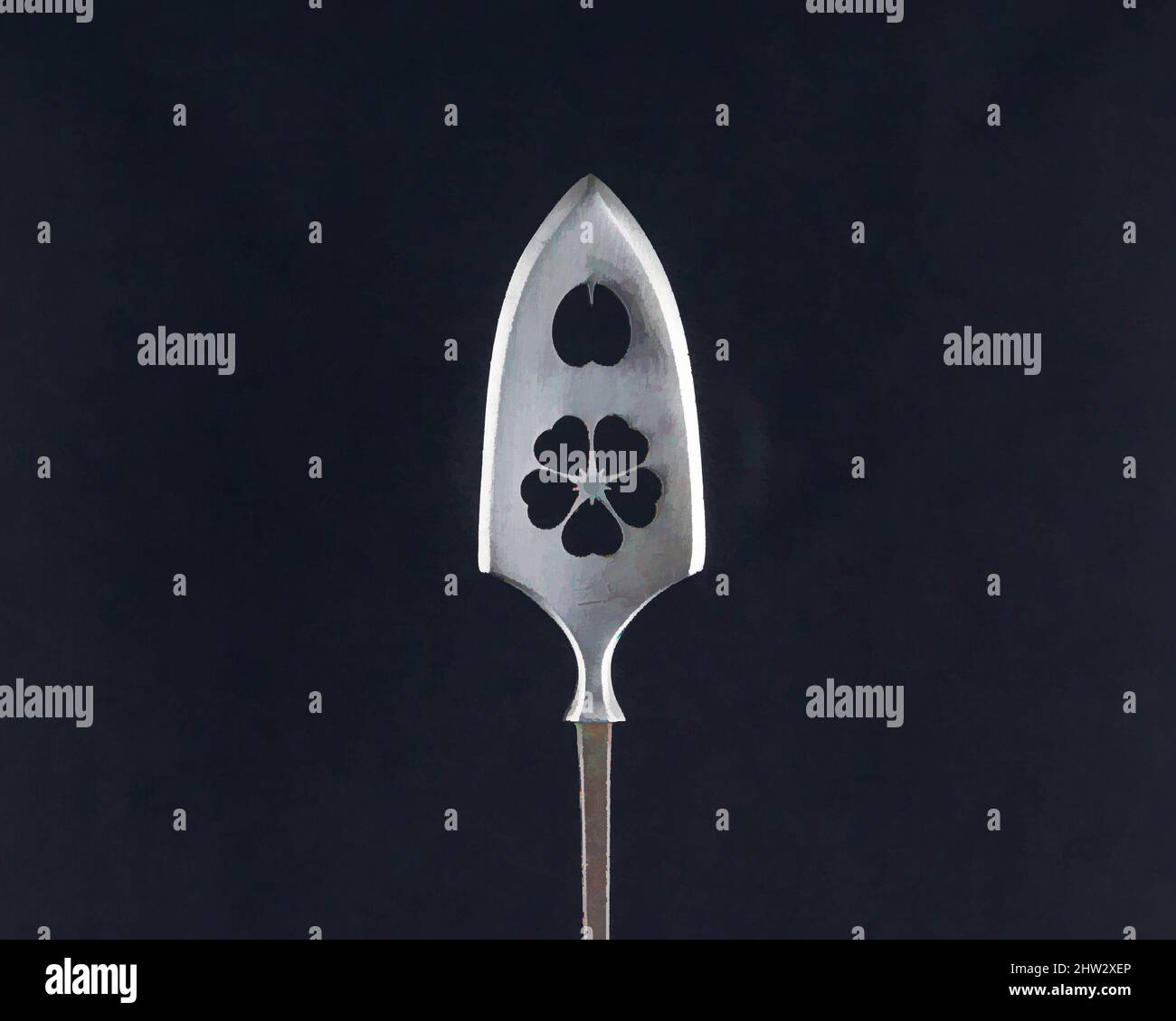 Art inspiré par Arrowhead (Yanonē), 18th siècle, japonais, acier, L. 8 1/2 po. (21,6 cm) ; L. de la tête 3 po. (7,6 cm) ; avec 1 3/16 po (3 cm) ; poids 1 oz (28,3 g), matériel de tir à l'arc - pointes de flèches, oeuvres classiques modernisées par Artotop avec un peu de modernité. Formes, couleur et valeur, impact visuel accrocheur sur l'art émotions par la liberté d'œuvres d'art d'une manière contemporaine. Un message intemporel qui cherche une nouvelle direction créative. Artistes qui se tournent vers le support numérique et créent le NFT Artotop Banque D'Images