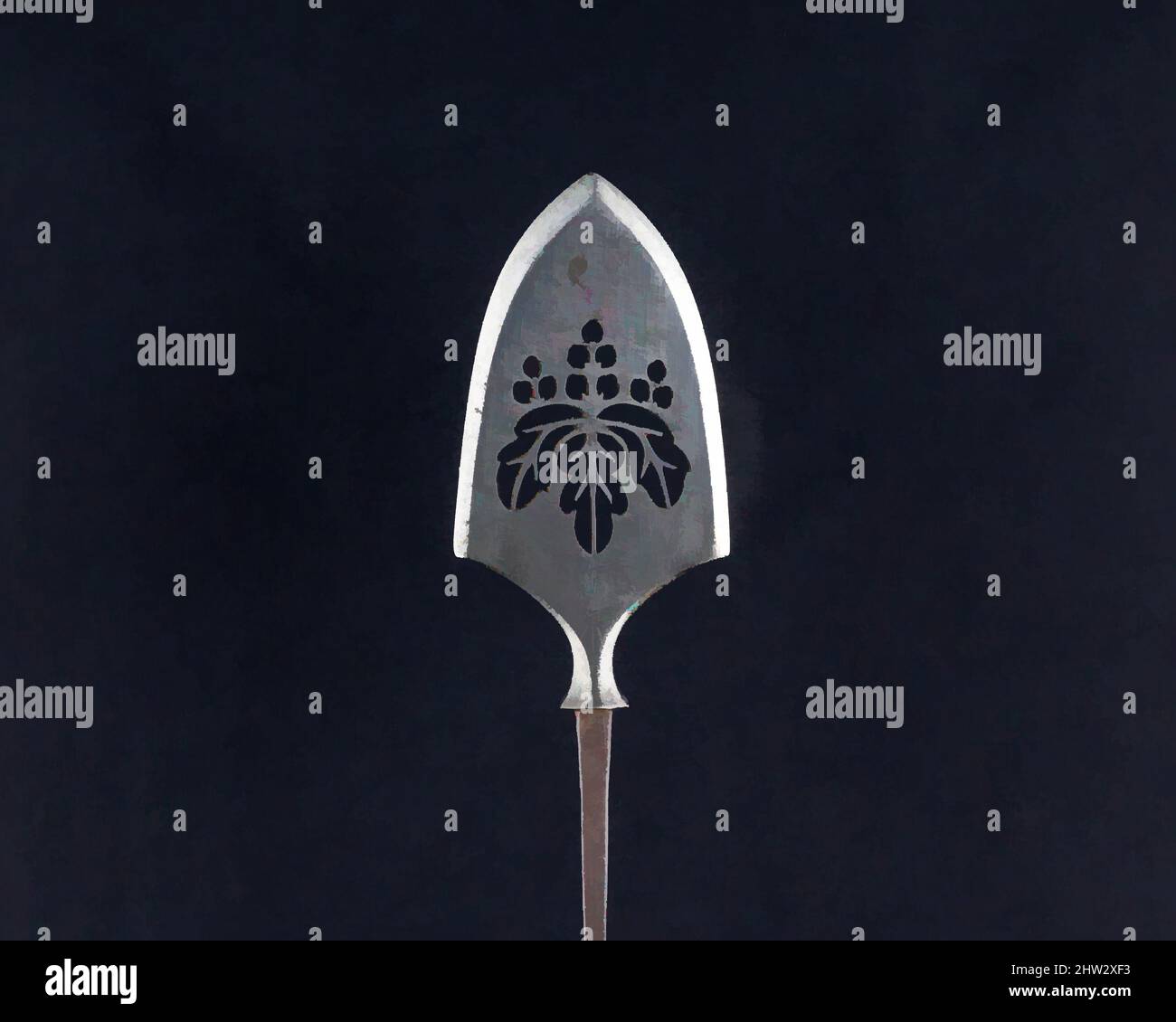 Art inspiré par Arrowhead (Yanonē), 18th siècle, japonais, acier, L. 8 po. (20,3 cm) ; L. de la tête 3 po. (7,6 cm) ; avec 1 1/2 po (3,8 cm) ; poids 1,4 oz (39,7 g), matériel de tir à l'arc - pointes de flèches, oeuvres classiques modernisées par Artotop avec un peu de modernité. Formes, couleur et valeur, impact visuel accrocheur sur l'art émotions par la liberté d'œuvres d'art d'une manière contemporaine. Un message intemporel qui cherche une nouvelle direction créative. Artistes qui se tournent vers le support numérique et créent le NFT Artotop Banque D'Images