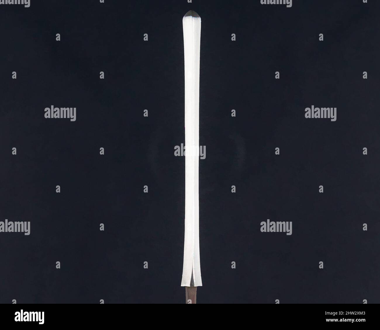 Art inspiré par Arrowhead (Yanonē), 18th siècle, japonais, acier, L. 11 po. (27,9 cm) ; L. de la tête 4 7/8 po. (12,4 cm) ; avec 1/4 po (0,6 cm) ; poids 1,3 oz (36,9 g), matériel de tir à l'arc - pointes de flèches, oeuvres classiques modernisées par Artotop avec un peu de modernité. Formes, couleur et valeur, impact visuel accrocheur sur l'art émotions par la liberté d'œuvres d'art d'une manière contemporaine. Un message intemporel qui cherche une nouvelle direction créative. Artistes qui se tournent vers le support numérique et créent le NFT Artotop Banque D'Images