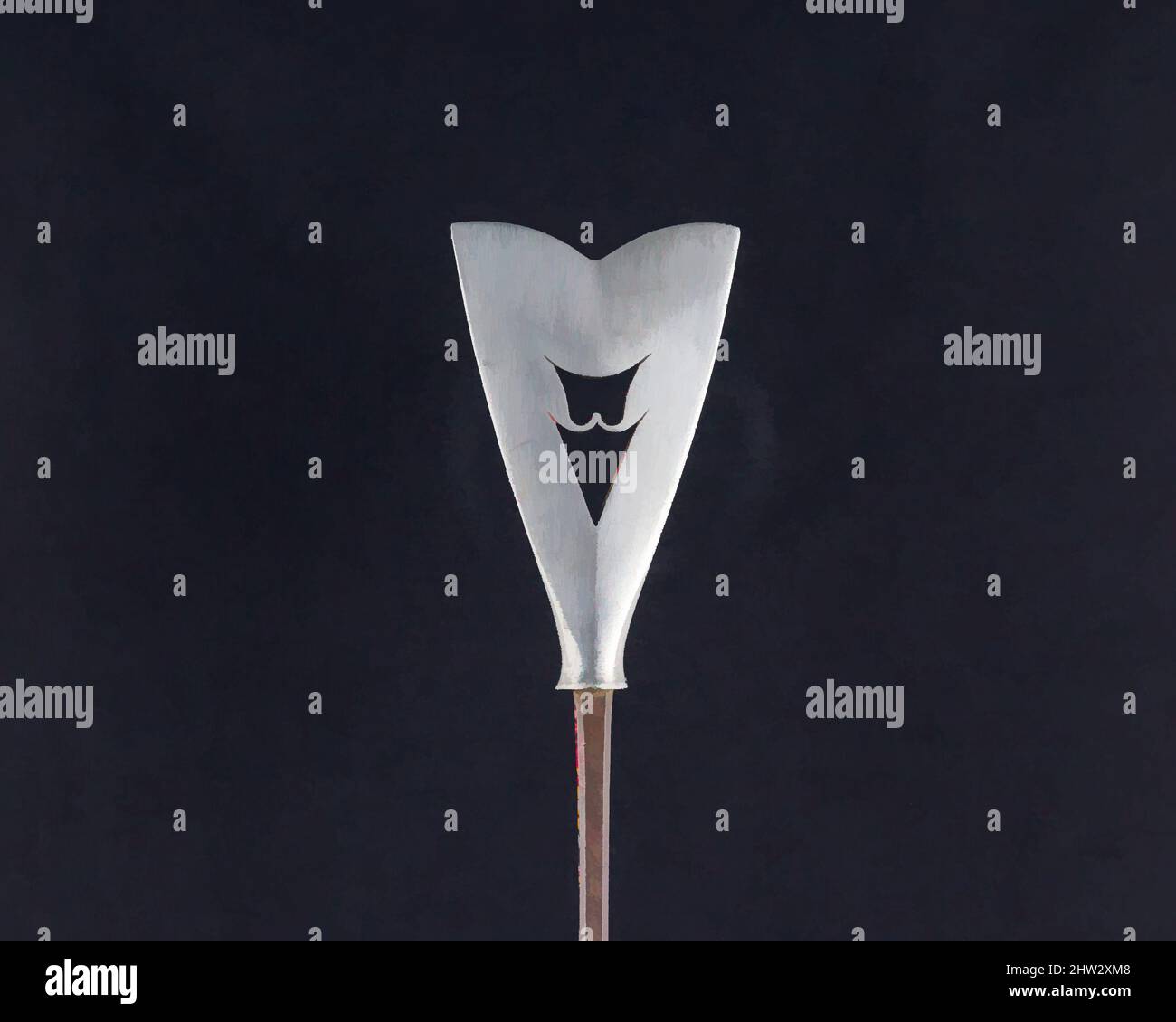 Art inspiré par Arrowhead (Yanonē), 18th siècle, japonais, acier, L. 9 po. (22,9 cm) ; L. de la tête 2 1/2 po. (6,4 cm) ; avec 2 1/2 po (6,4 cm) ; poids 1,3 oz (36,9 g), matériel de tir à l'arc - pointes de flèches, oeuvres classiques modernisées par Artotop avec un peu de modernité. Formes, couleur et valeur, impact visuel accrocheur sur l'art émotions par la liberté d'œuvres d'art d'une manière contemporaine. Un message intemporel qui cherche une nouvelle direction créative. Artistes qui se tournent vers le support numérique et créent le NFT Artotop Banque D'Images