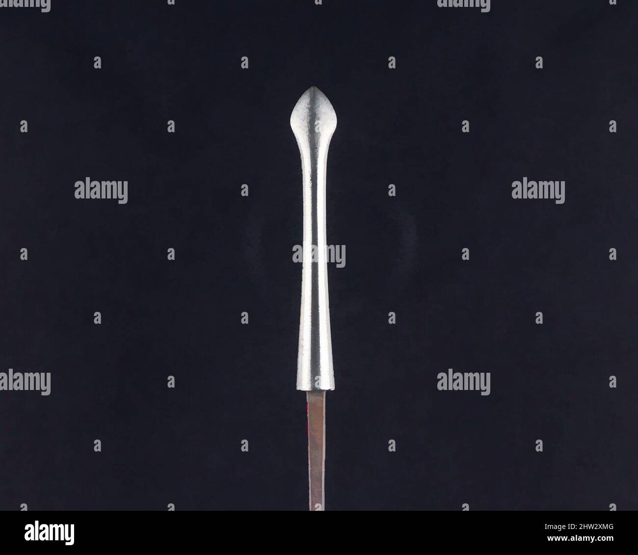 Art inspiré par Arrowhead (Yanonē), 18th siècle, japonais, acier, L. 10 3/4 po. (27,3 cm) ; L. de la tête 3 po. (7,6 cm) ; avec 1/2 po (1,3 cm) ; poids 1,3 oz (36,9 g), matériel de tir à l'arc - pointes de flèches, oeuvres classiques modernisées par Artotop avec un peu de modernité. Formes, couleur et valeur, impact visuel accrocheur sur l'art émotions par la liberté d'œuvres d'art d'une manière contemporaine. Un message intemporel qui cherche une nouvelle direction créative. Artistes qui se tournent vers le support numérique et créent le NFT Artotop Banque D'Images