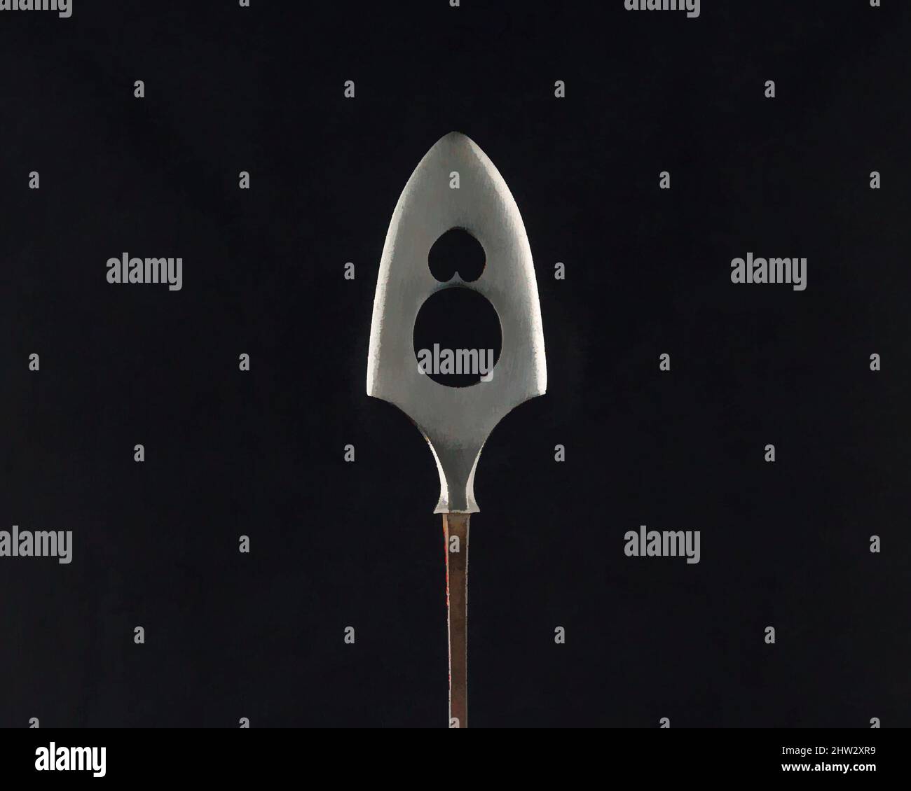 Art inspiré par Arrowhead (Yanonē), 18th siècle, japonais, acier, L. 6 5/8 po. (16,8 cm) ; L. de la tête 2 3/8 po. (6 cm) ; avec 1 3/8 po (3,5 cm) ; poids 0,9 oz (25,5 g), matériel de tir à l'arc - pointes de flèches, oeuvres classiques modernisées par Artotop avec un peu de modernité. Formes, couleur et valeur, impact visuel accrocheur sur l'art émotions par la liberté d'œuvres d'art d'une manière contemporaine. Un message intemporel qui cherche une nouvelle direction créative. Artistes qui se tournent vers le support numérique et créent le NFT Artotop Banque D'Images