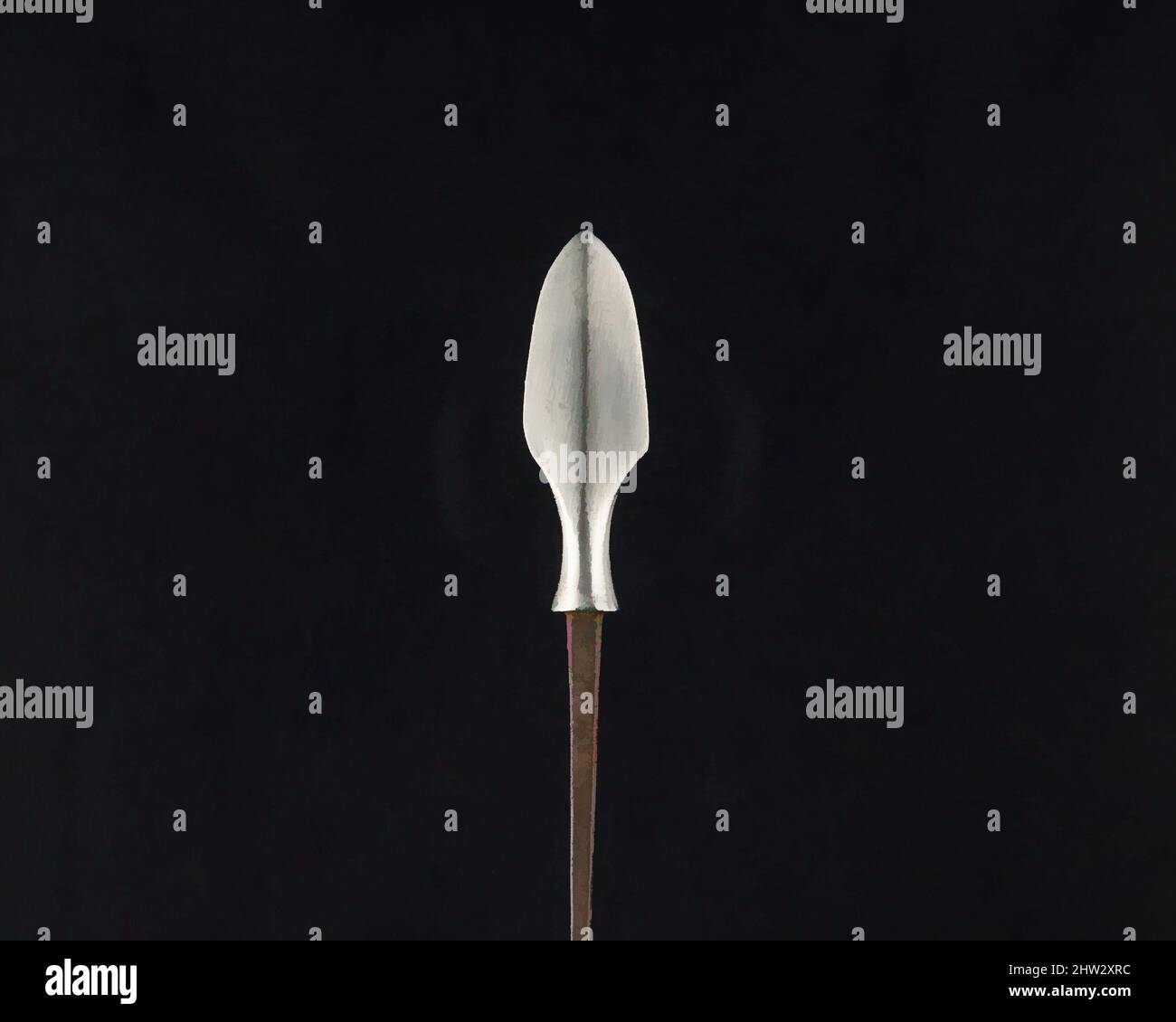 Art inspiré par Arrowhead (Yanonē), 18th siècle, japonais, acier, L. 6 5/8 po. (16,8 cm) ; L. de la tête 2 po. (5,1 cm) ; avec 5/8 po (1,6 cm) ; poids 0,7 oz (19,8 g), matériel de tir à l'arc - pointes de flèches, oeuvres classiques modernisées par Artotop avec un peu de modernité. Formes, couleur et valeur, impact visuel accrocheur sur l'art émotions par la liberté d'œuvres d'art d'une manière contemporaine. Un message intemporel qui cherche une nouvelle direction créative. Artistes qui se tournent vers le support numérique et créent le NFT Artotop Banque D'Images