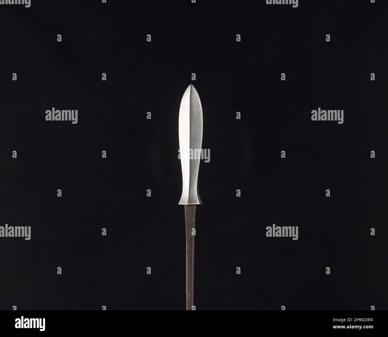 Art inspiré par Arrowhead (Yanonē), 18th siècle, japonais, acier, L. 6 5/8 po. (16,8 cm) ; L. de la tête 2 po. (5,1 cm) ; avec 1/2 po (1,3 cm) ; poids 0,7 oz (19,8 g), matériel de tir à l'arc - pointes de flèches, oeuvres classiques modernisées par Artotop avec un peu de modernité. Formes, couleur et valeur, impact visuel accrocheur sur l'art émotions par la liberté d'œuvres d'art d'une manière contemporaine. Un message intemporel qui cherche une nouvelle direction créative. Artistes qui se tournent vers le support numérique et créent le NFT Artotop Banque D'Images