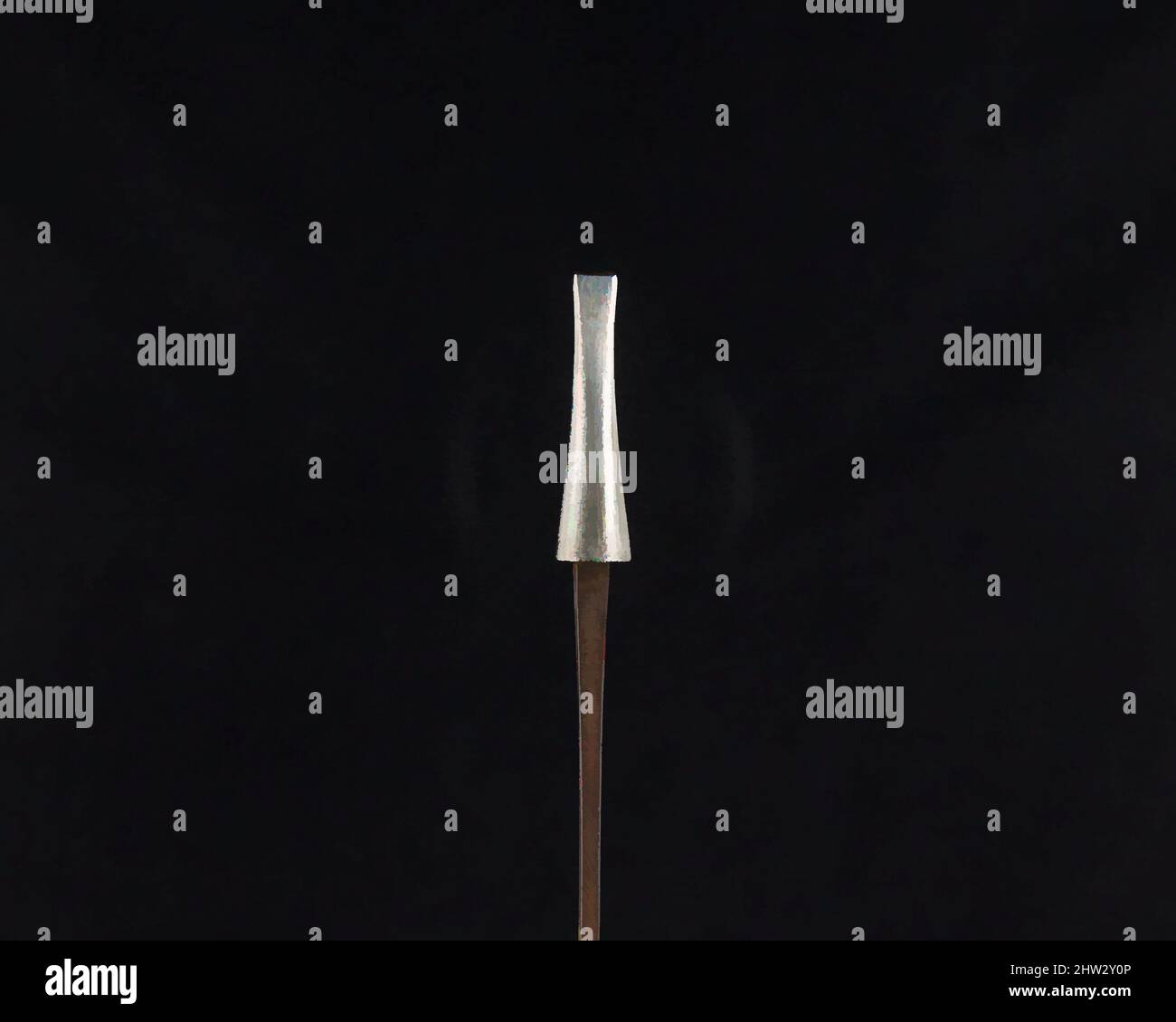 Art inspiré par Arrowhead (Yanonē), 18th siècle, japonais, acier, L. 7 1/2 po. (19,1 cm) ; L. de la tête 1 1/2 po. (3,8 cm) ; avec 3/8 po (1 cm) ; poids 0,8 oz (22,7 g), matériel de tir à l'arc - pointes de flèches, oeuvres classiques modernisées par Artotop avec un peu de modernité. Formes, couleur et valeur, impact visuel accrocheur sur l'art émotions par la liberté d'œuvres d'art d'une manière contemporaine. Un message intemporel qui cherche une nouvelle direction créative. Artistes qui se tournent vers le support numérique et créent le NFT Artotop Banque D'Images