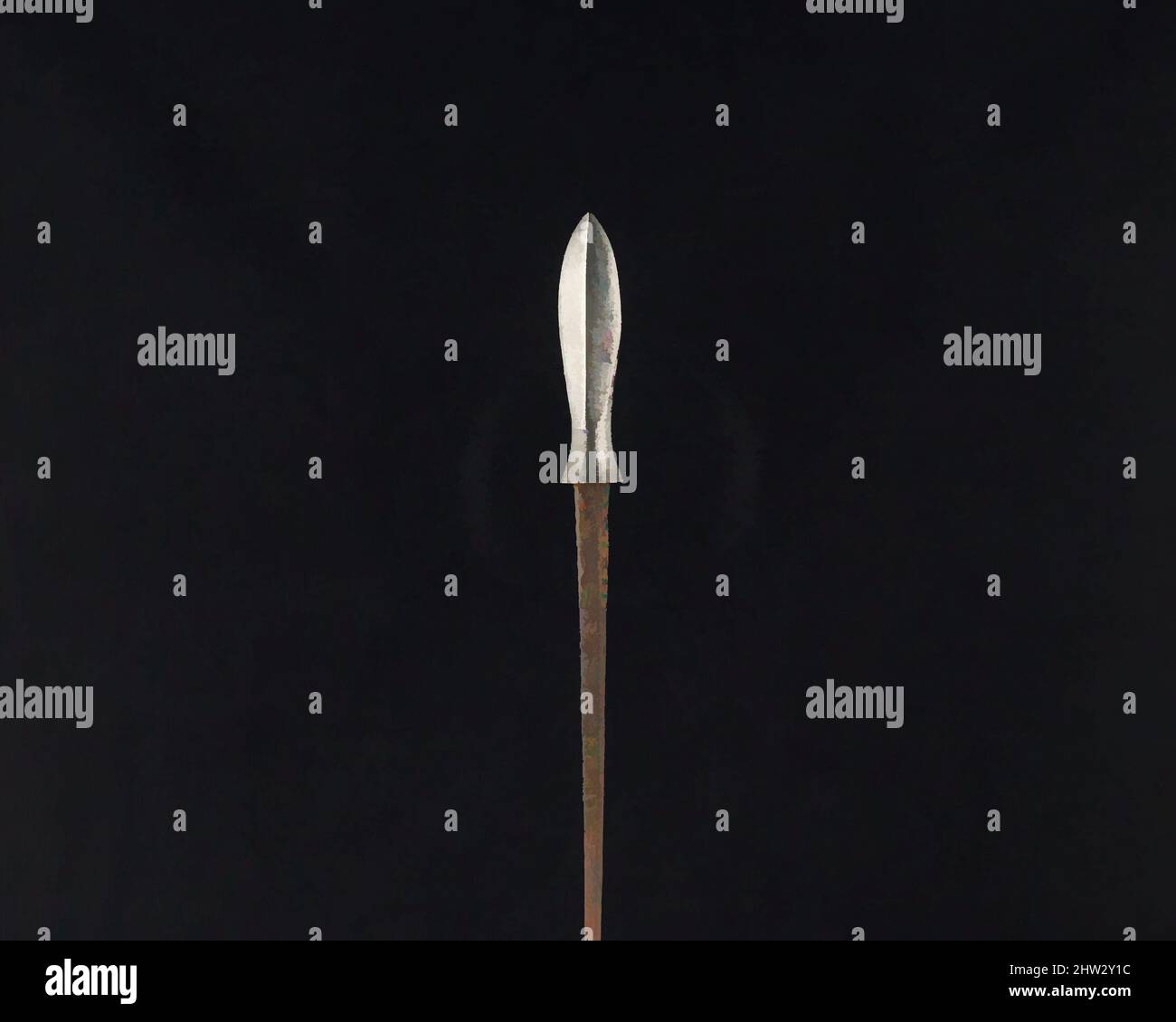 Art inspiré par Arrowhead (Yanonē), 18th siècle, japonais, acier, L. 6 po. (15,2 cm) ; L. de la tête 1 1/2 po. (3,8 cm) ; avec 3/8 po (1 cm) ; poids 0,5 oz (14,2 g), matériel de tir à l'arc - pointes de flèches, oeuvres classiques modernisées par Artotop avec un peu de modernité. Formes, couleur et valeur, impact visuel accrocheur sur l'art émotions par la liberté d'œuvres d'art d'une manière contemporaine. Un message intemporel qui cherche une nouvelle direction créative. Artistes qui se tournent vers le support numérique et créent le NFT Artotop Banque D'Images