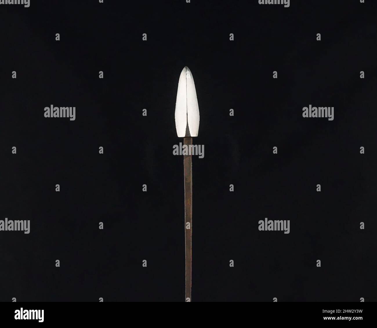 Art inspiré par Arrowhead (Yanonē), 18th siècle, japonais, acier, L. 8 po. (20,3 cm) ; L. de la tête 1 1/4 po. (3,2 cm) ; avec 1/2 po (1,3 cm) ; poids 0,7 oz (19,8 g), matériel de tir à l'arc - pointes de flèches, oeuvres classiques modernisées par Artotop avec un peu de modernité. Formes, couleur et valeur, impact visuel accrocheur sur l'art émotions par la liberté d'œuvres d'art d'une manière contemporaine. Un message intemporel qui cherche une nouvelle direction créative. Artistes qui se tournent vers le support numérique et créent le NFT Artotop Banque D'Images