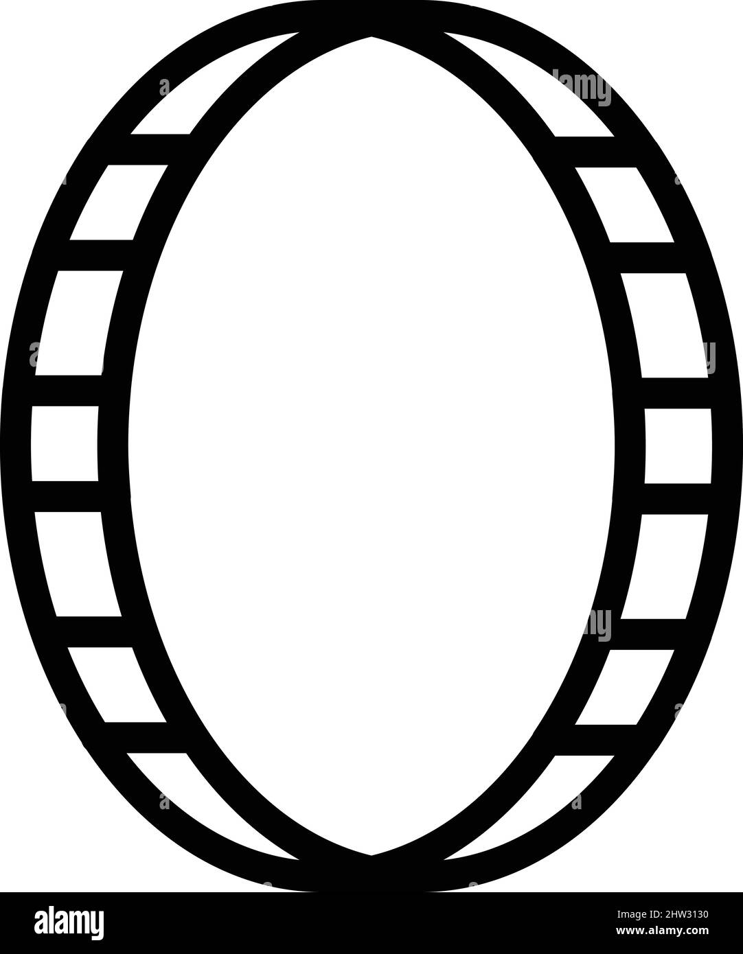 Vecteur de contour de l'icône de partie de vélo. Équipement de moto. Engrenage du moteur Illustration de Vecteur