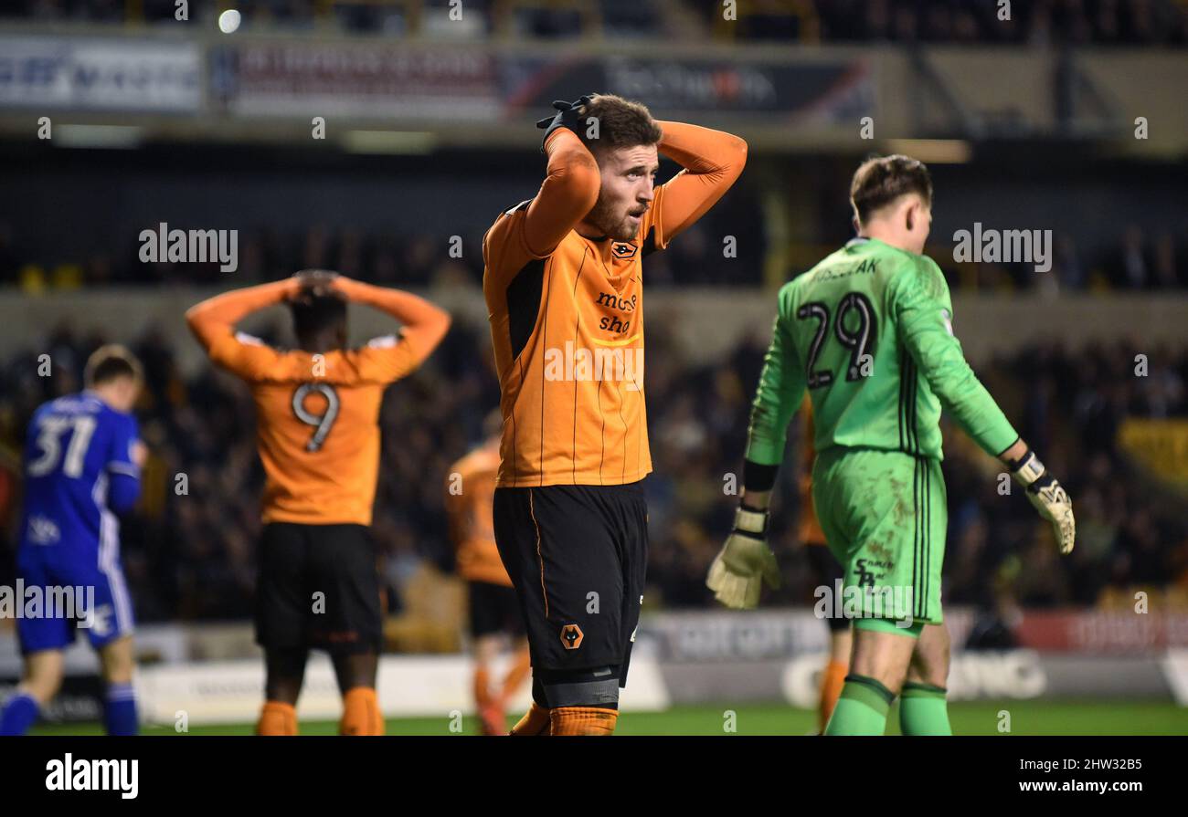 Matt Doherty de Wolves. Wolverhampton Wanderers / Birmingham City à Molineux 24/02/2017 - Sky Bet Championship Banque D'Images